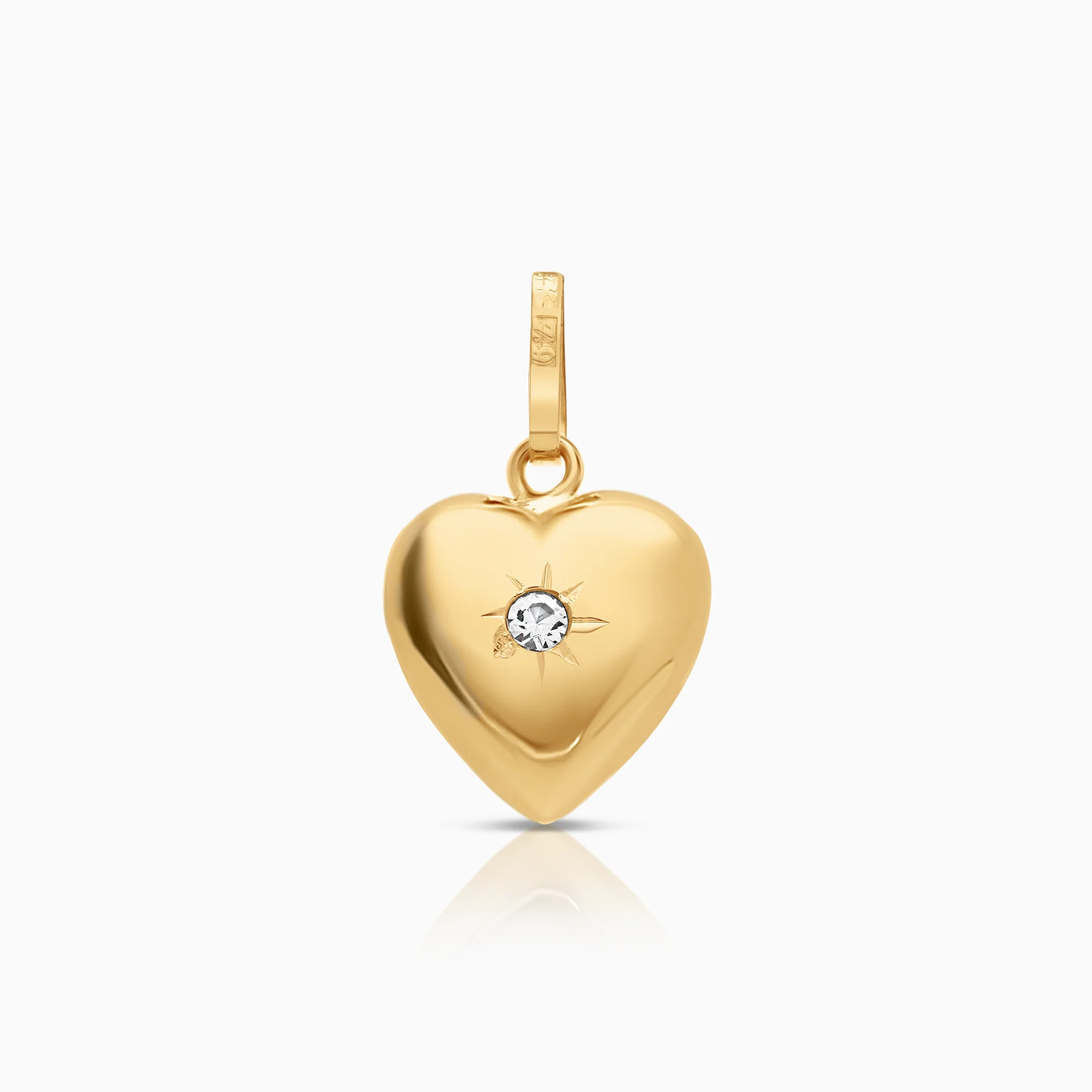 Pendant heart 0.79g 18K gold.