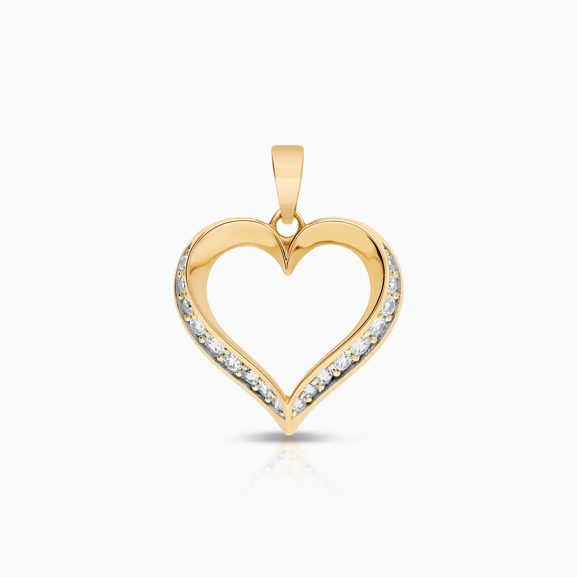 Heart pendant 0.89g 18K gold