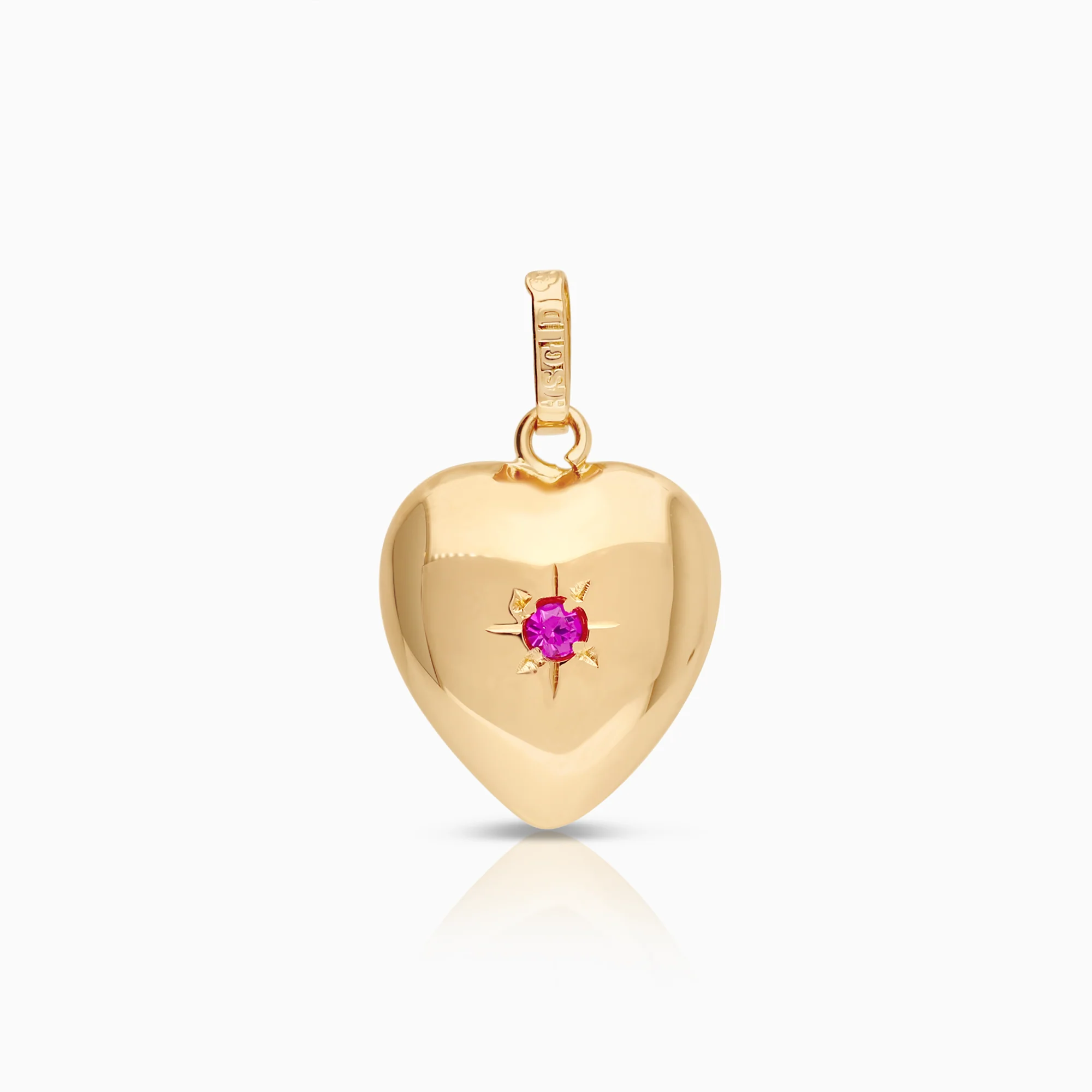 Heart pendant 0.90g 18K gold