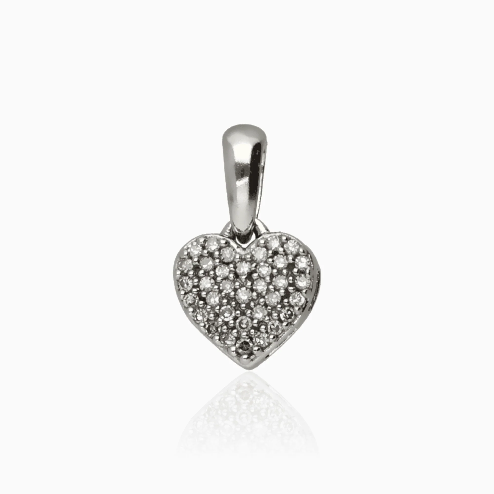 Heart pendant 0.18ct 18K white gold