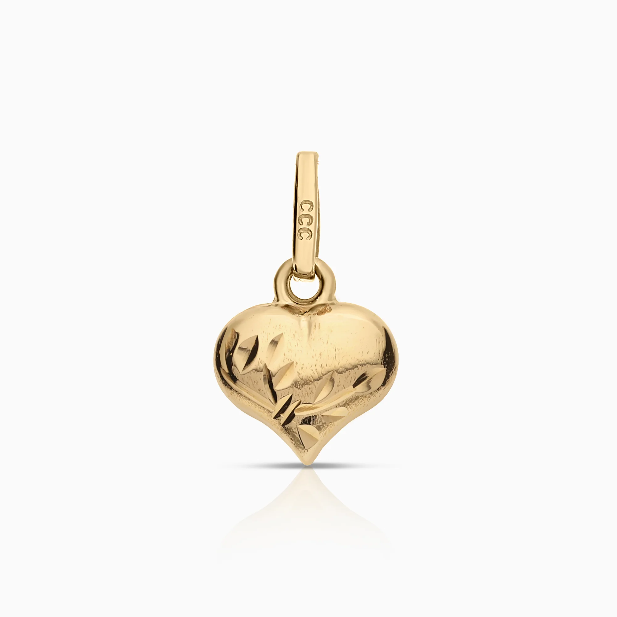 Heart pendant 0.31g 18K gold