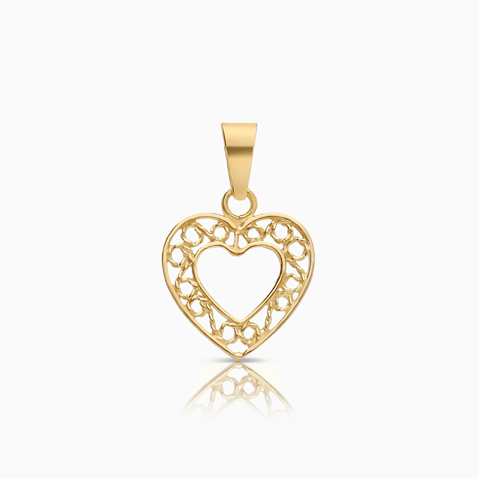 Heart pendant 0.60g 18K gold