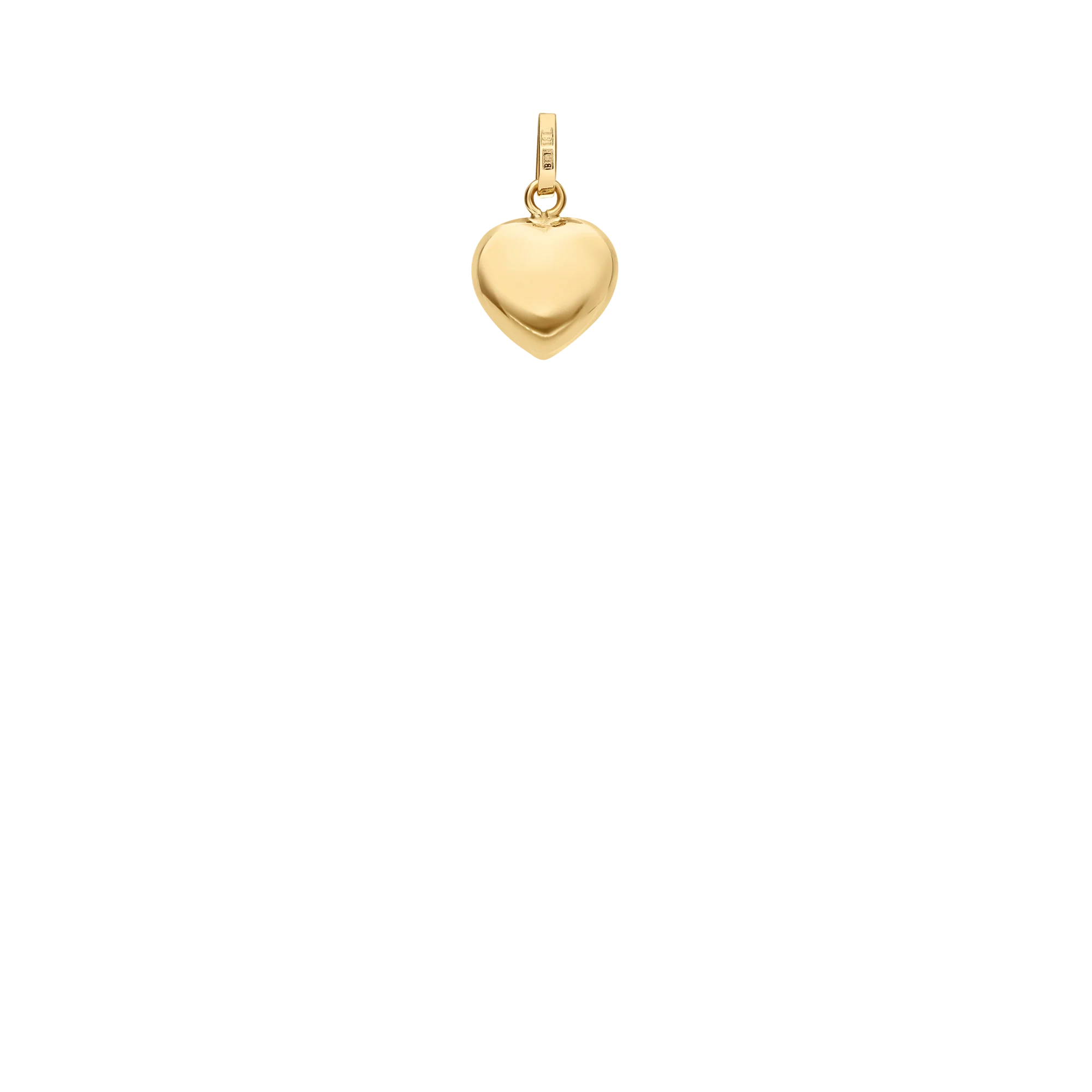 Heart pendant 0.90g 18K gold - Image 2