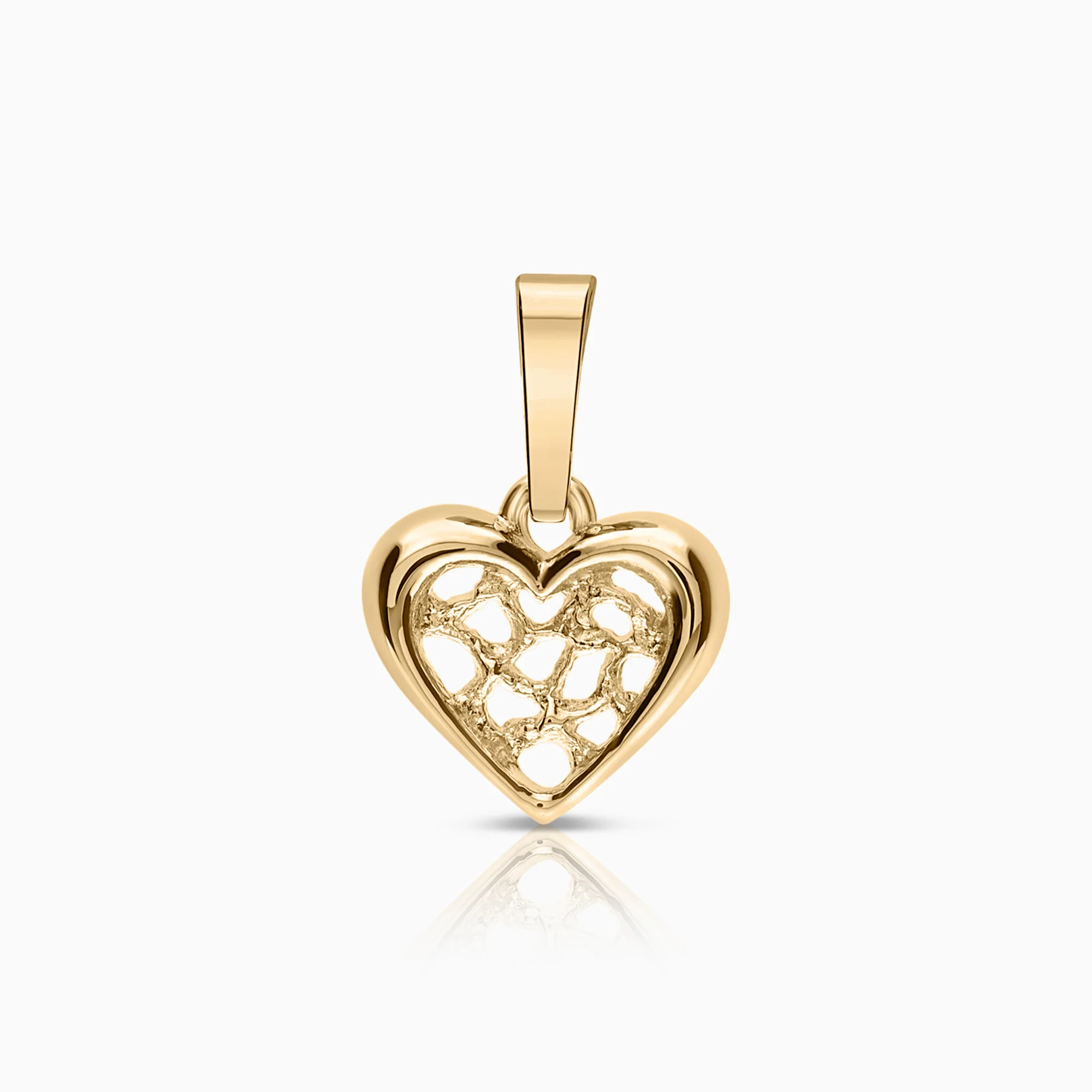 Pendant heart 0.93g 18K gold