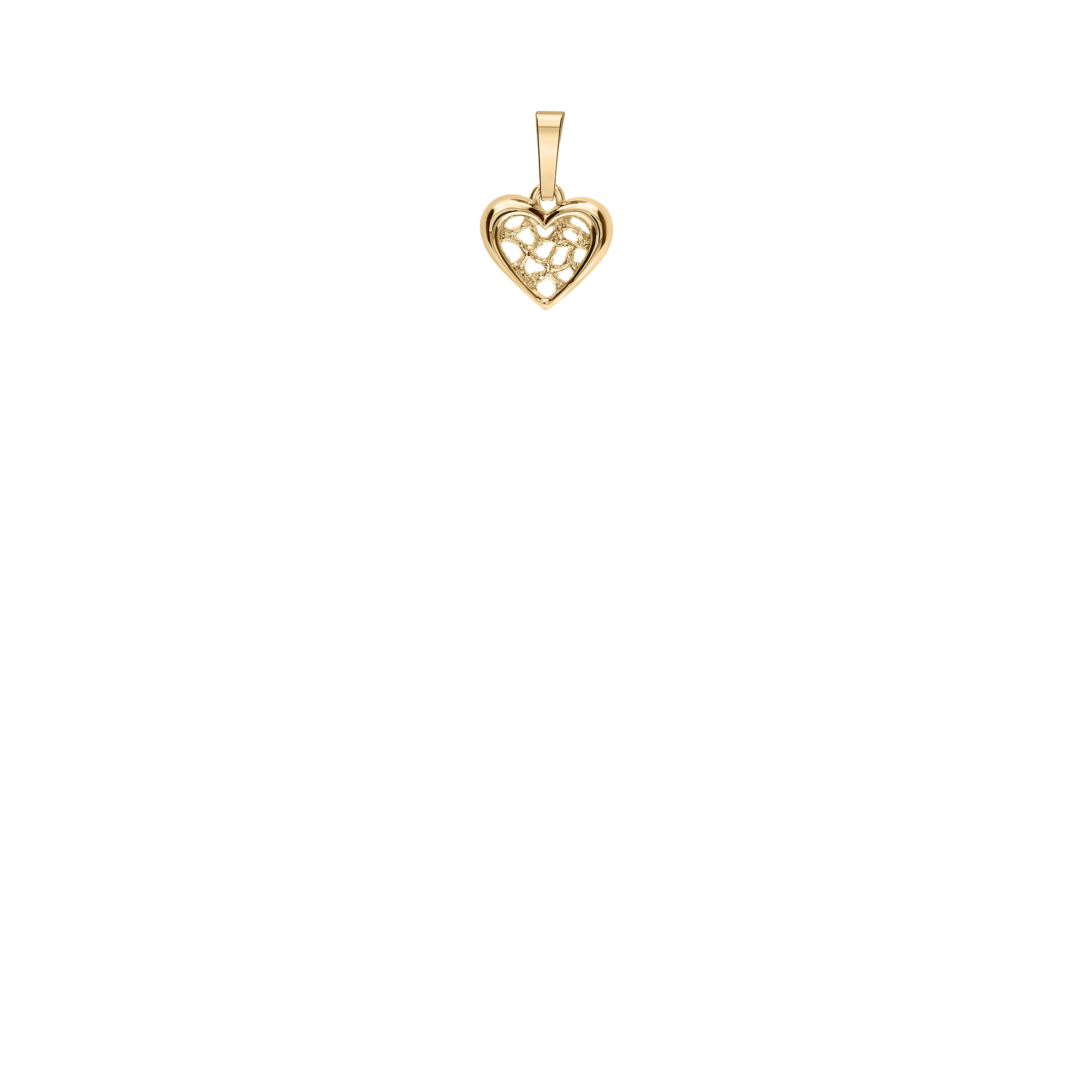 Pendant heart 0.93g 18K gold - Image 2