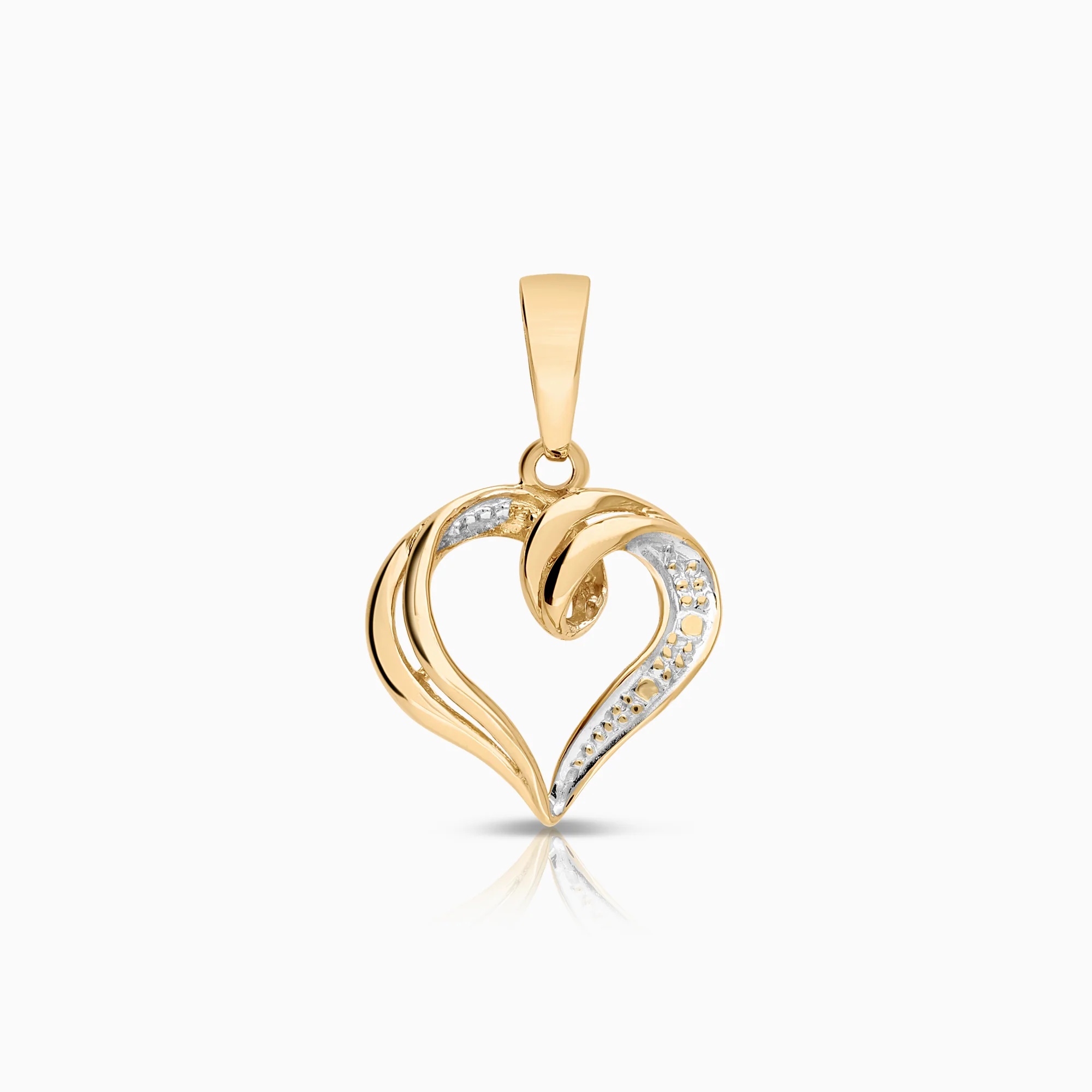 Heart pendant 1.00g 18K gold
