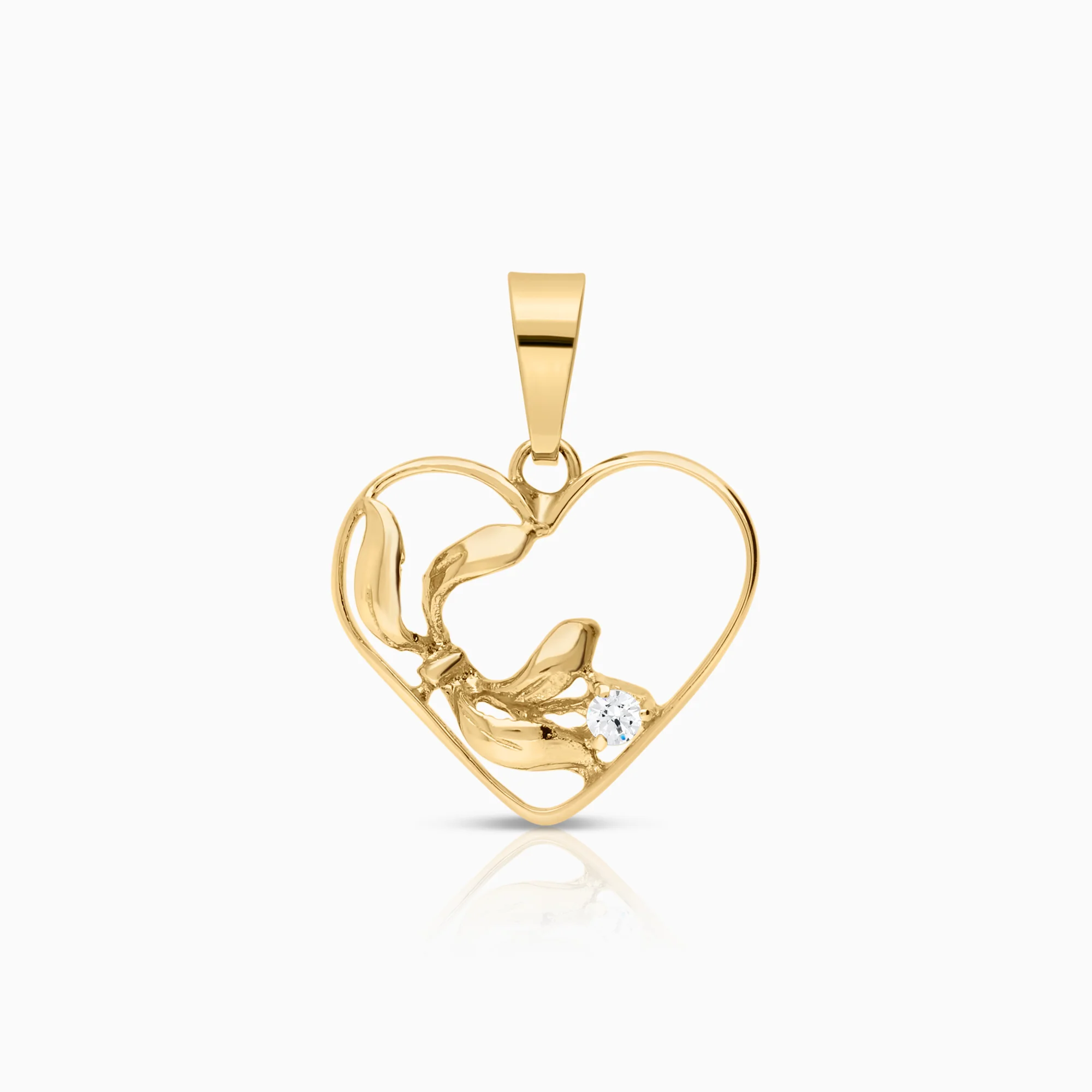 Heart pendant 1.03g 18K gold
