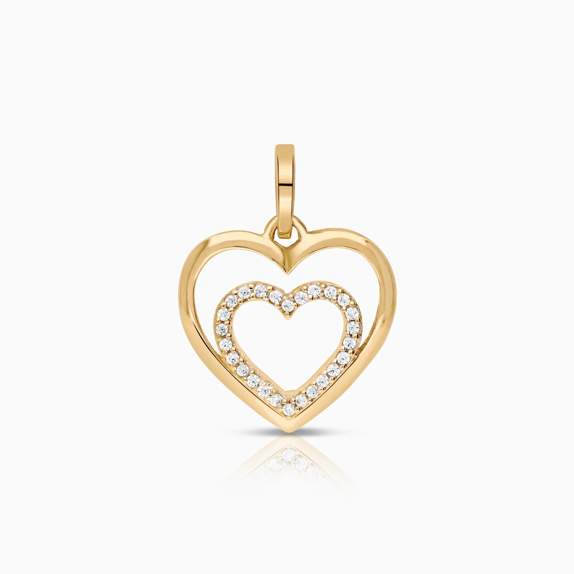 Heart pendant 1.12g 18K gold