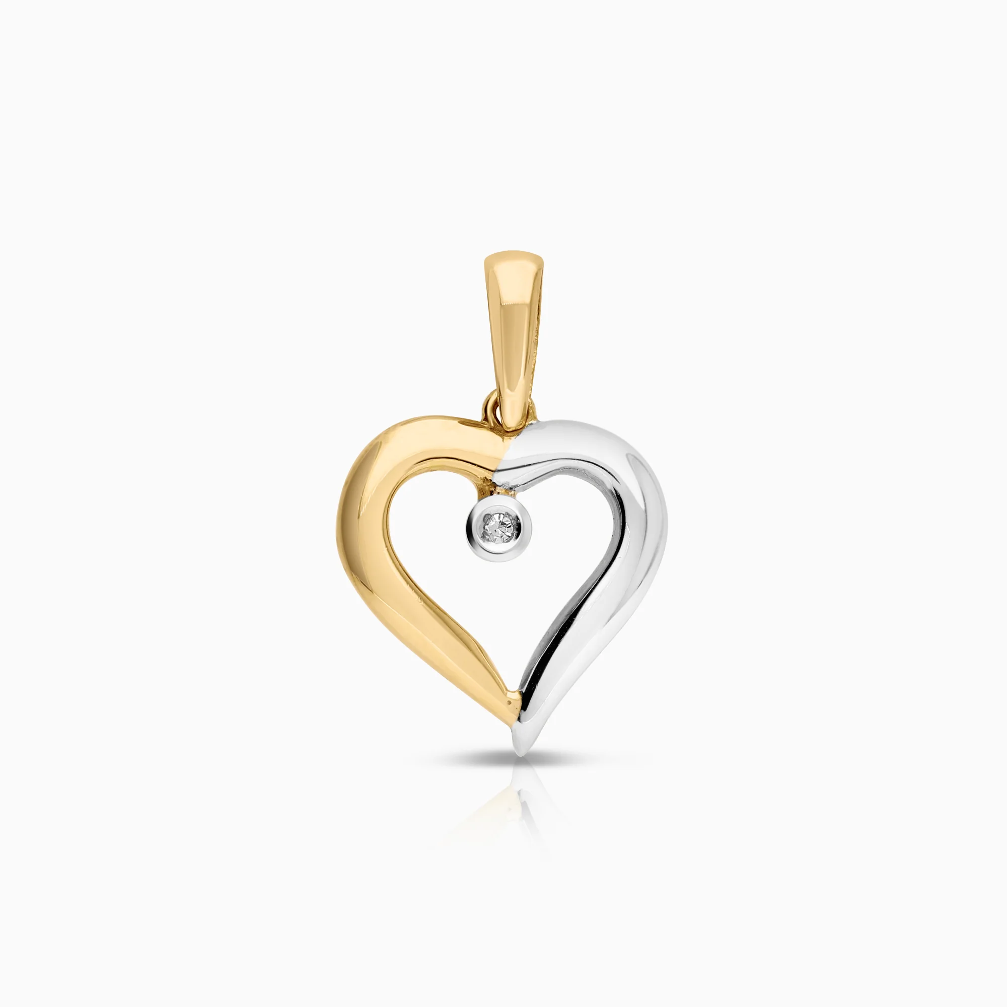 Heart pendant 1.28g 18K gold