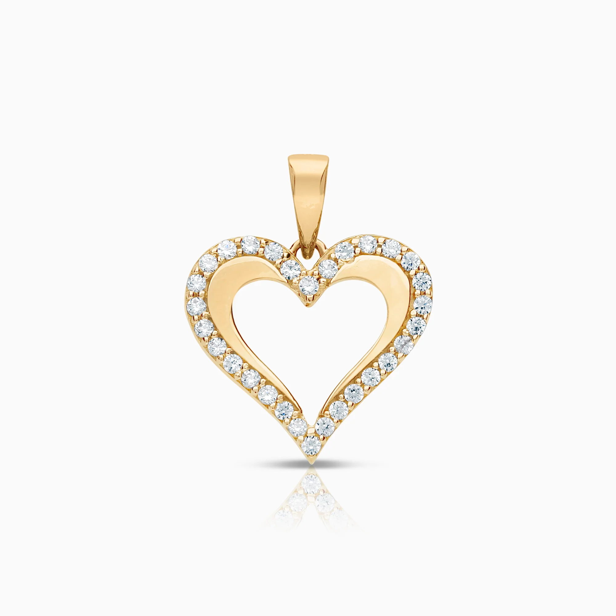 Heart pendant 1.52g 14K rose gold