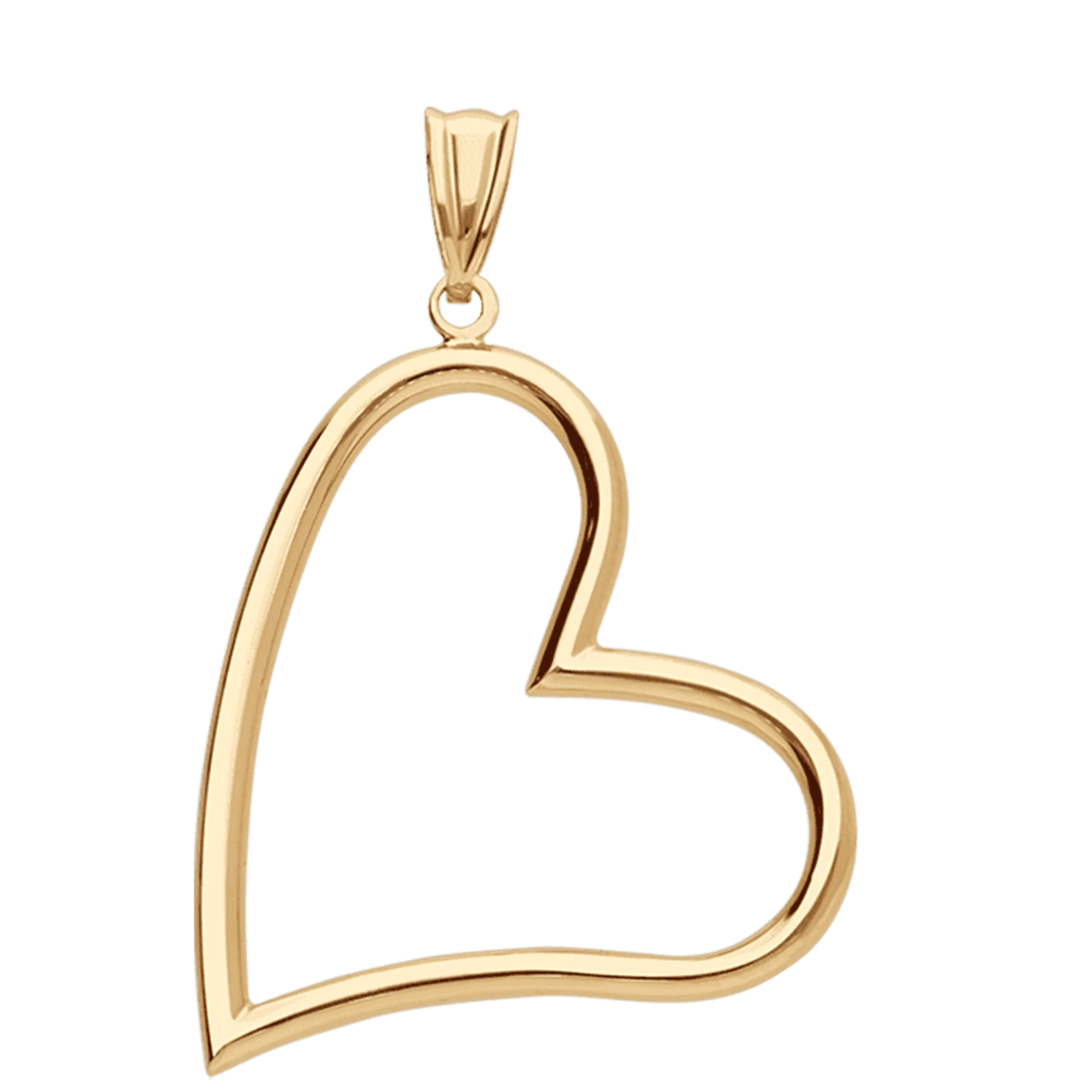 Heart pendant 1.34g 18K gold - Image 2
