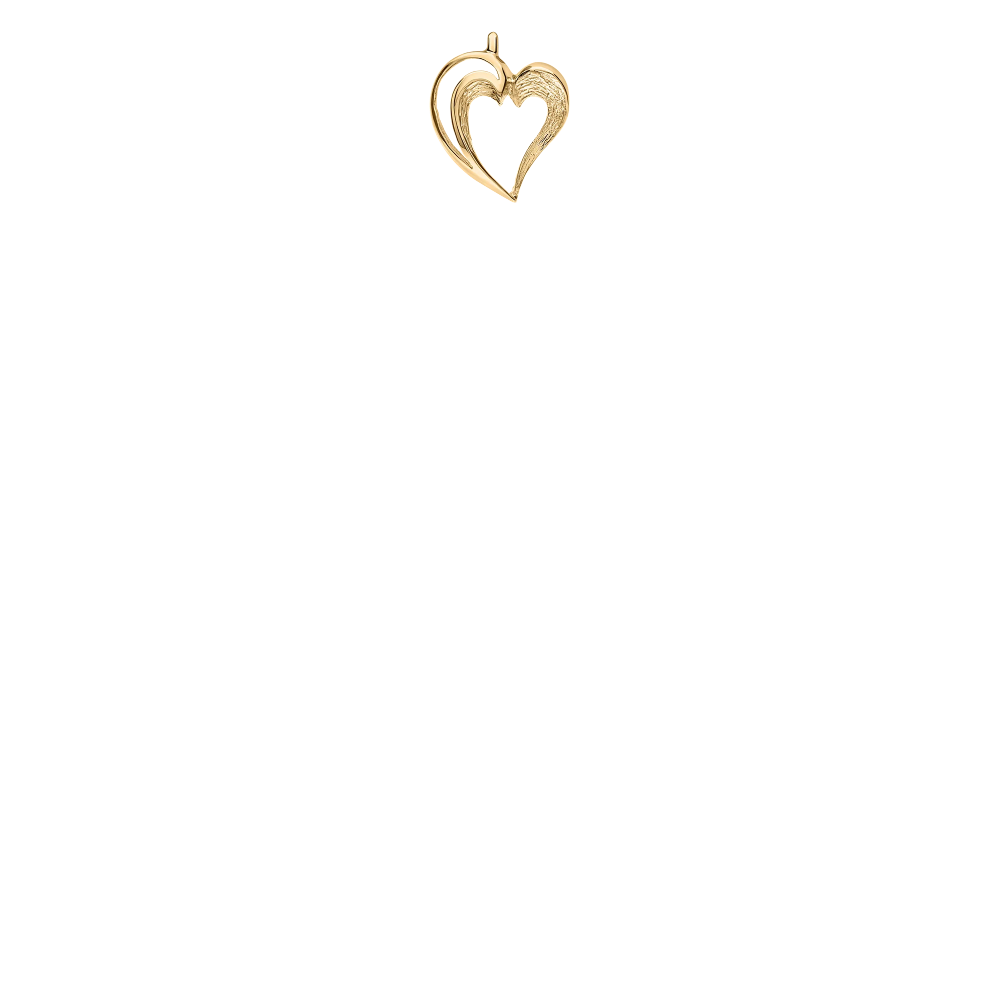 Heart pendant 1.62g 18K gold - Image 2