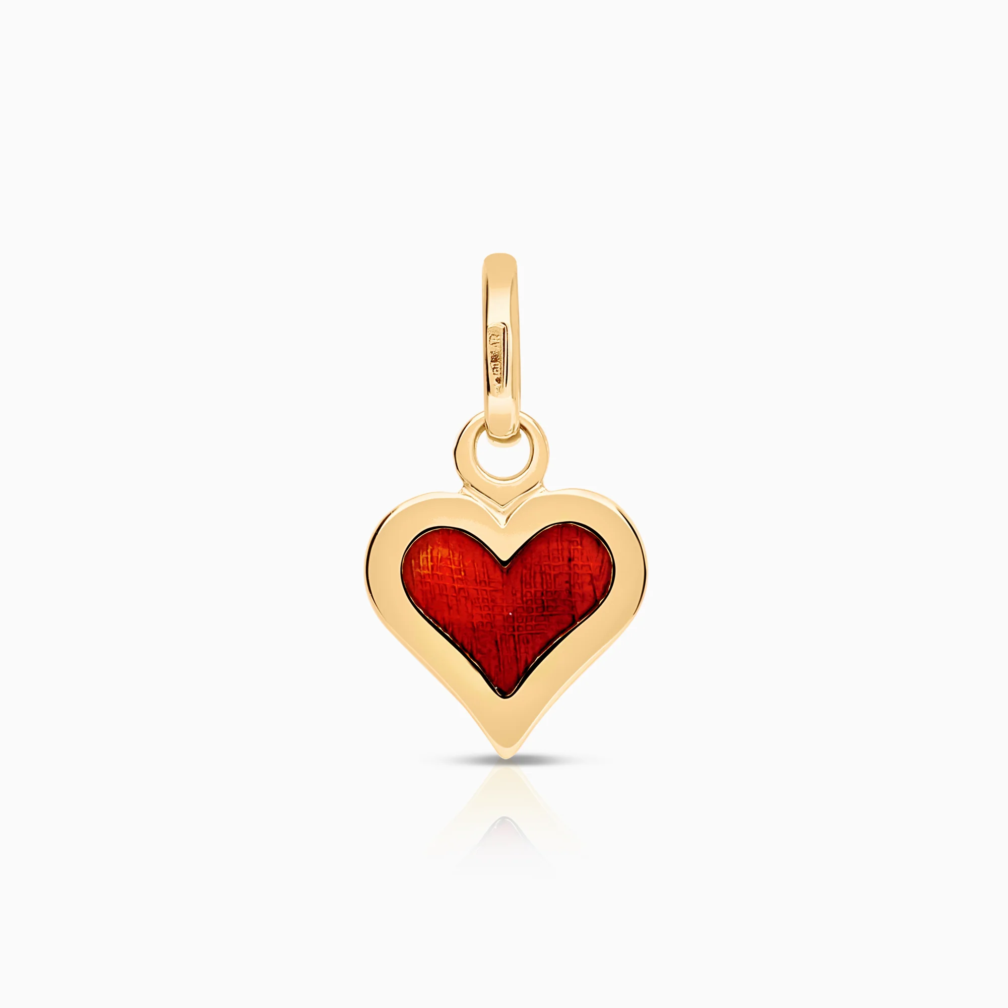 Heart pendant enamel 1.30g 18K gold
