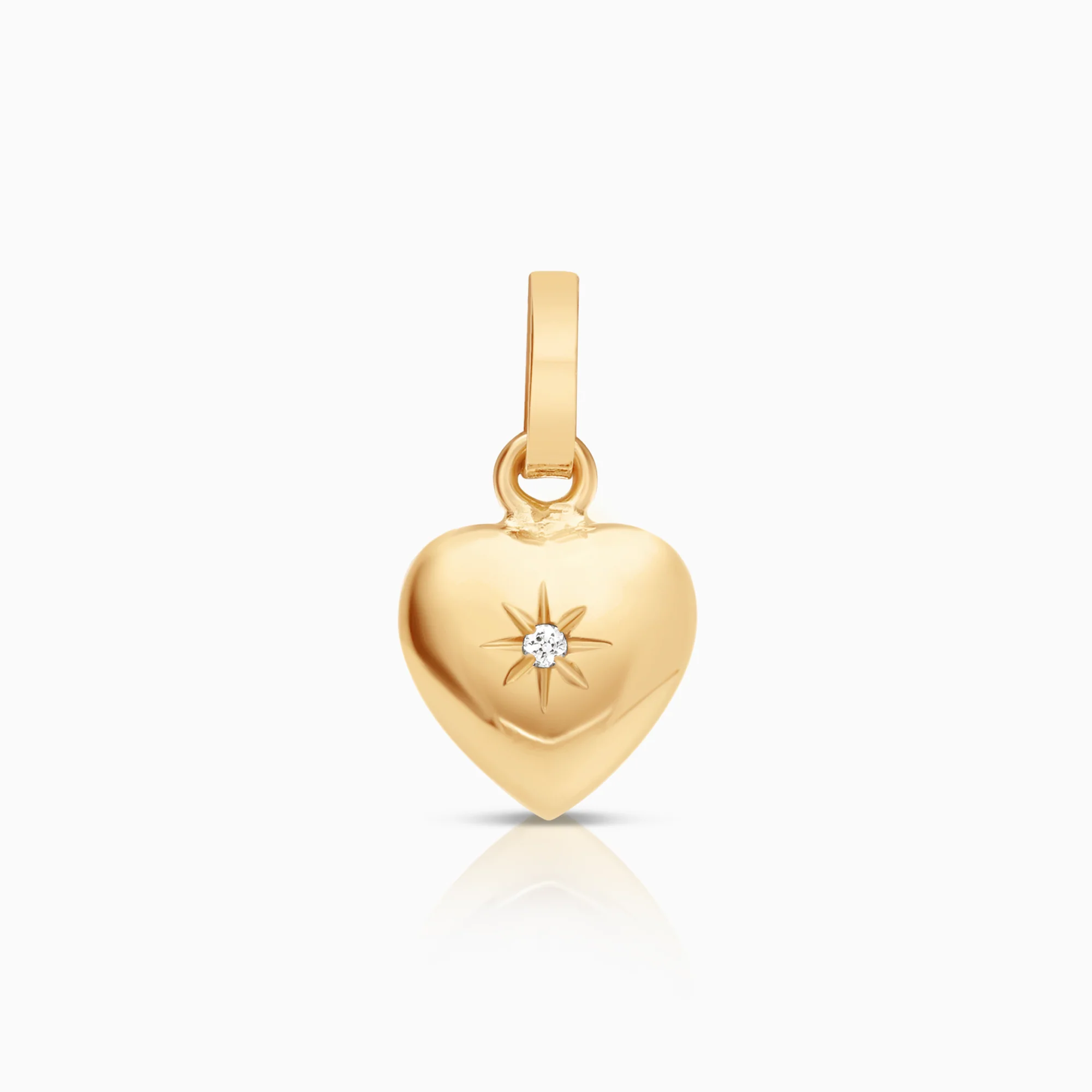 Pendant heart 0.58g 18K gold