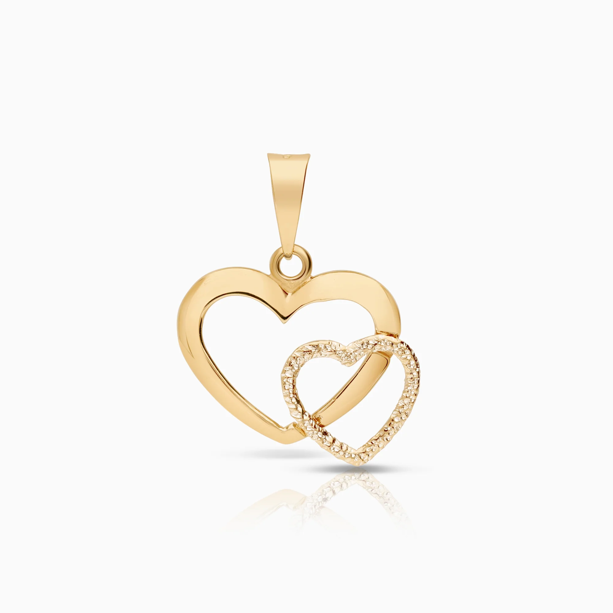 Heart pendant 0.90g 18K gold