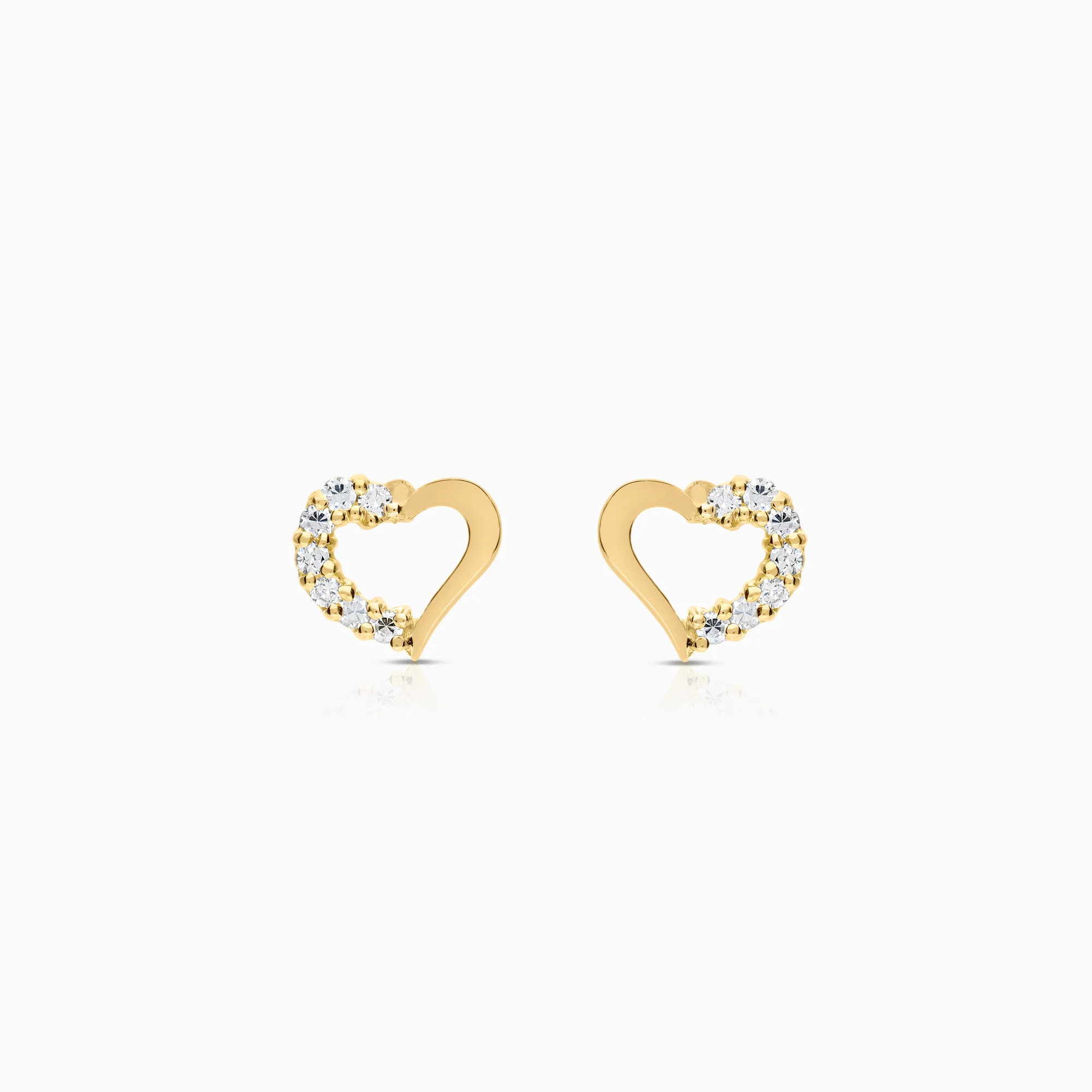 Earrings with cubic zirconia 1.20g 18K gold