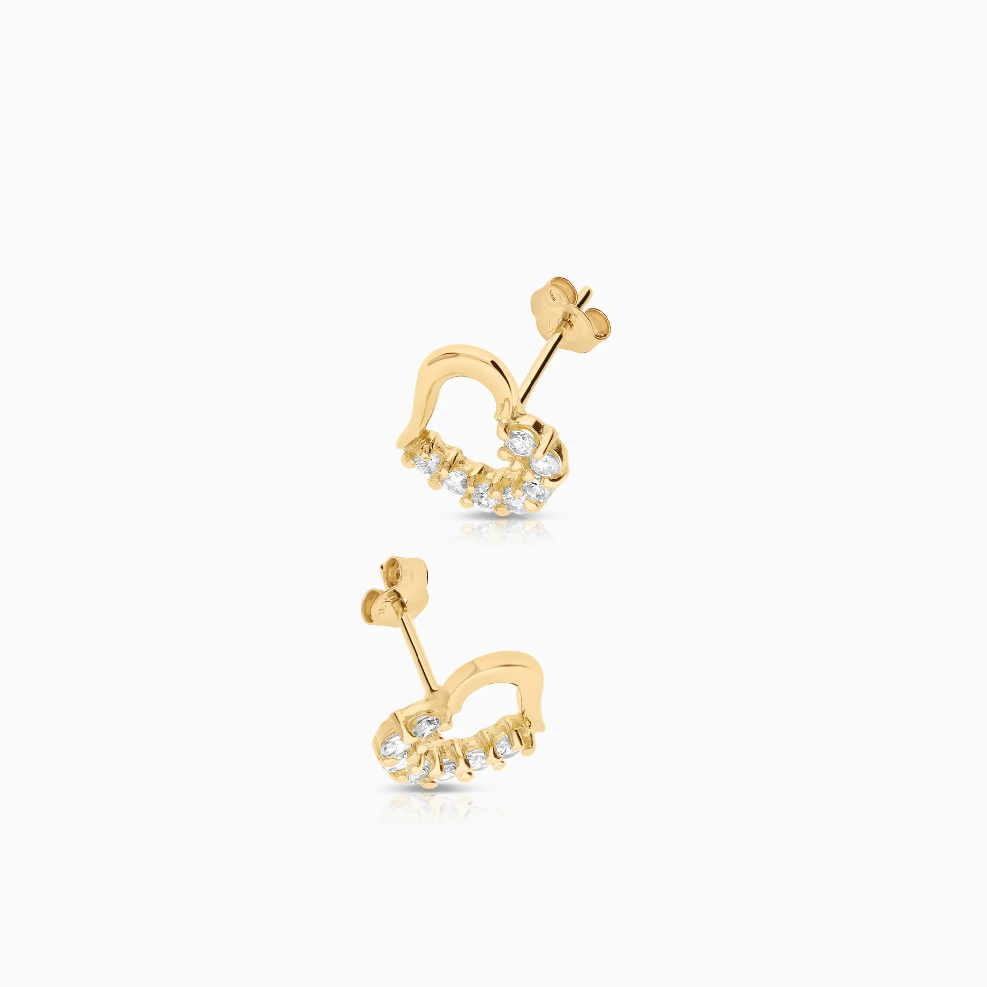 Earrings with cubic zirconia 1.20g 18K gold - Image 2