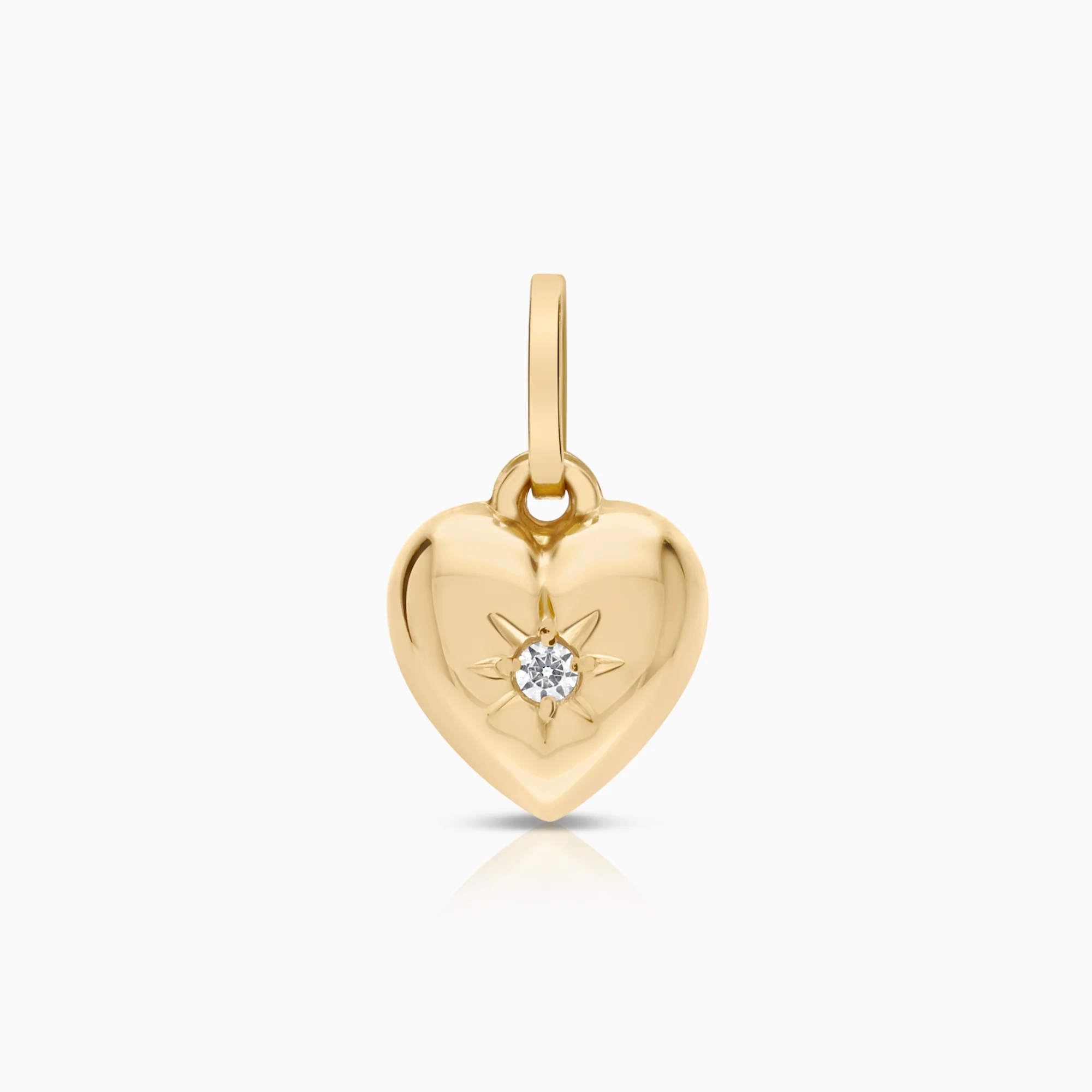 Heart pendant with cubic 0.55 g 18K gold