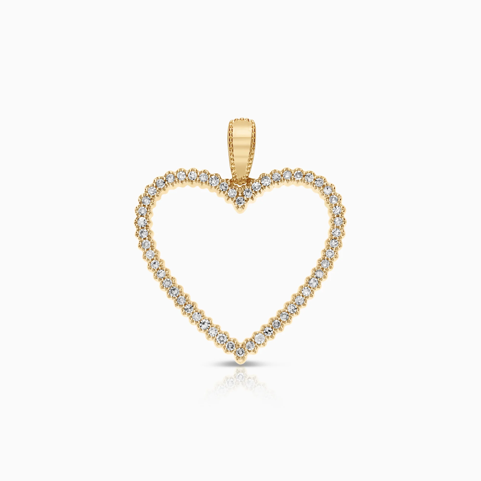 Heart pendant with diamonds 0.20ct 18K gold