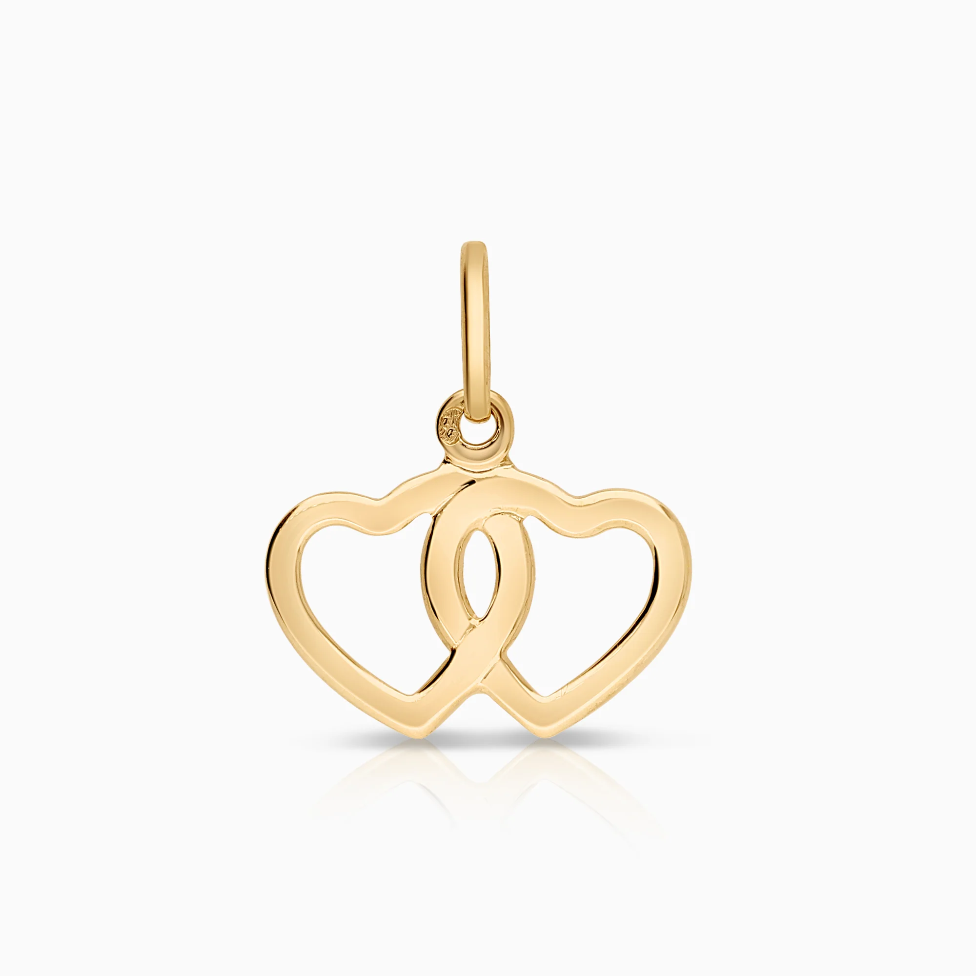 Heart pendants 0.60g 18K gold