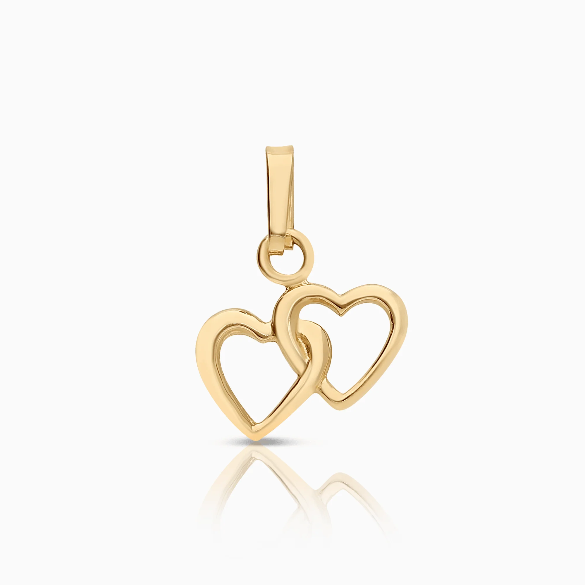 Pendant hearts 0.89g 18K gold