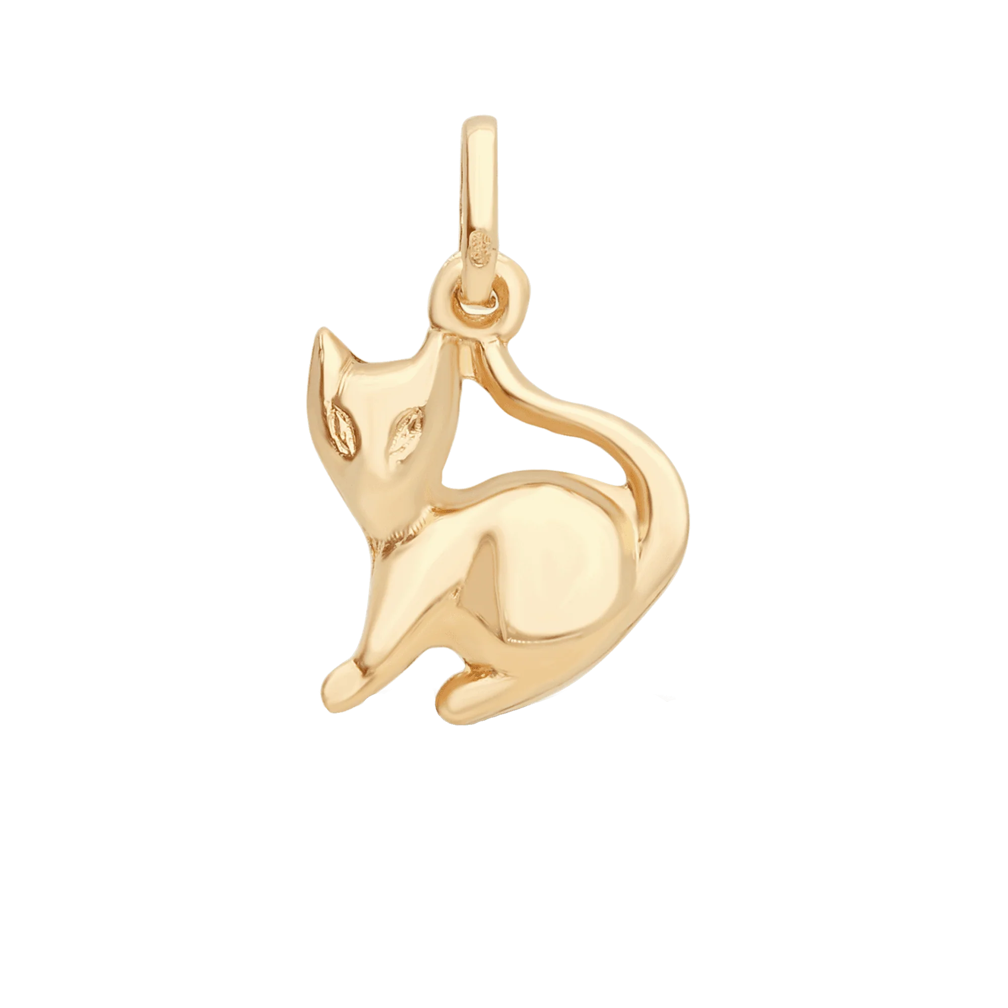 Pendant cat 1.66g 18K gold - Image 2