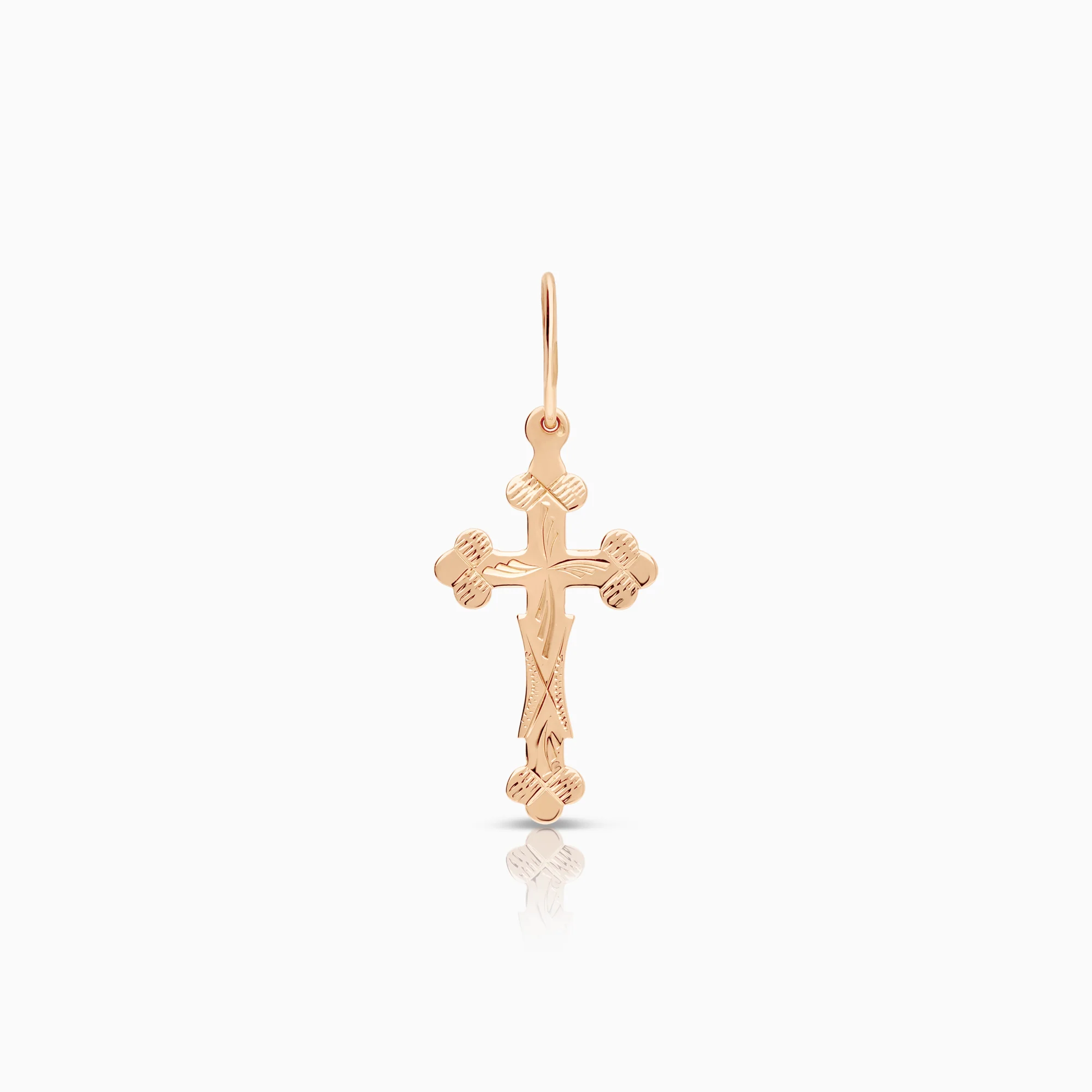 Pendant cross 0.43g 14K rose gold