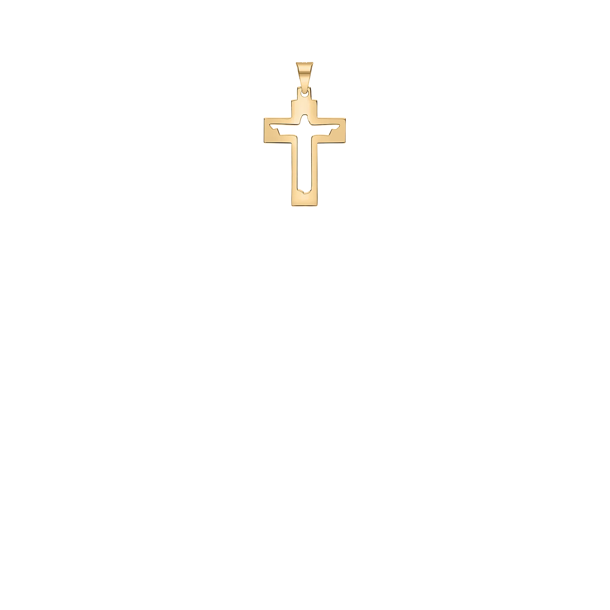 Cross pendant 0.87g 18K gold - Image 2