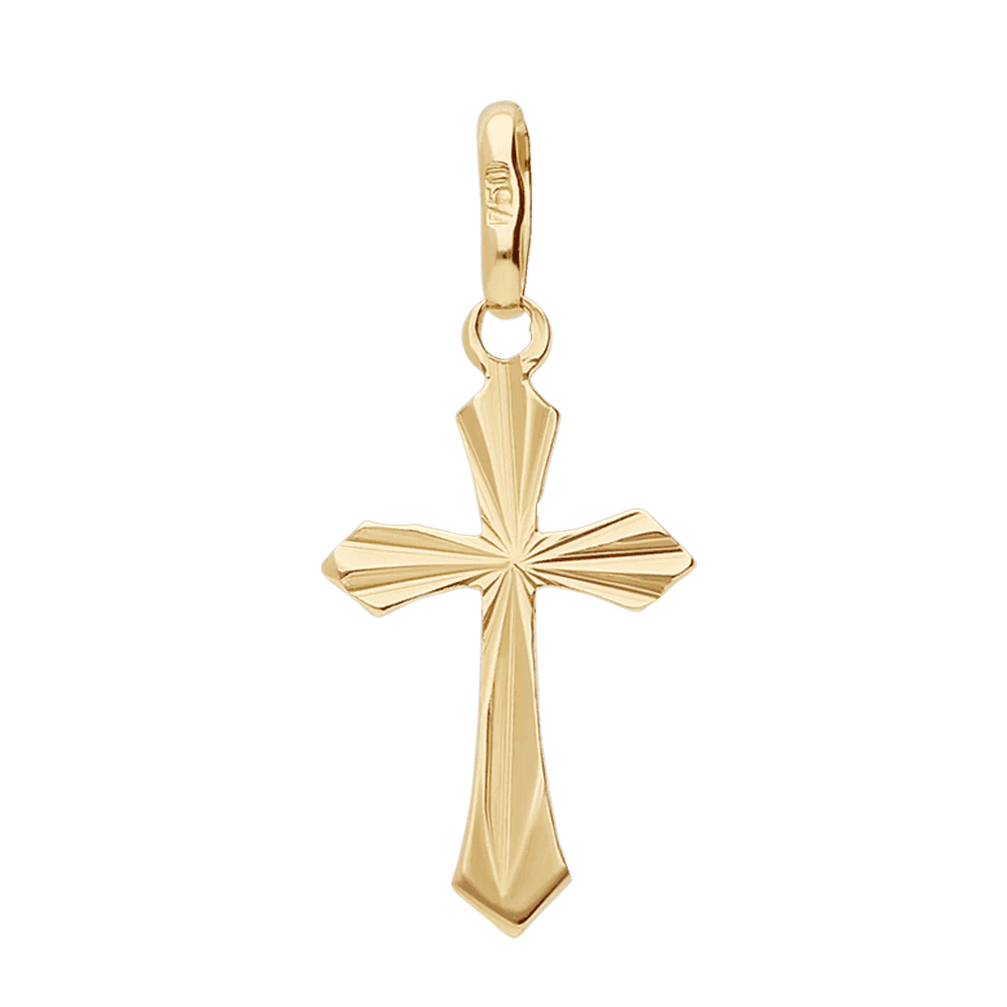 Pendant cross 1.18g 18K gold - Image 2