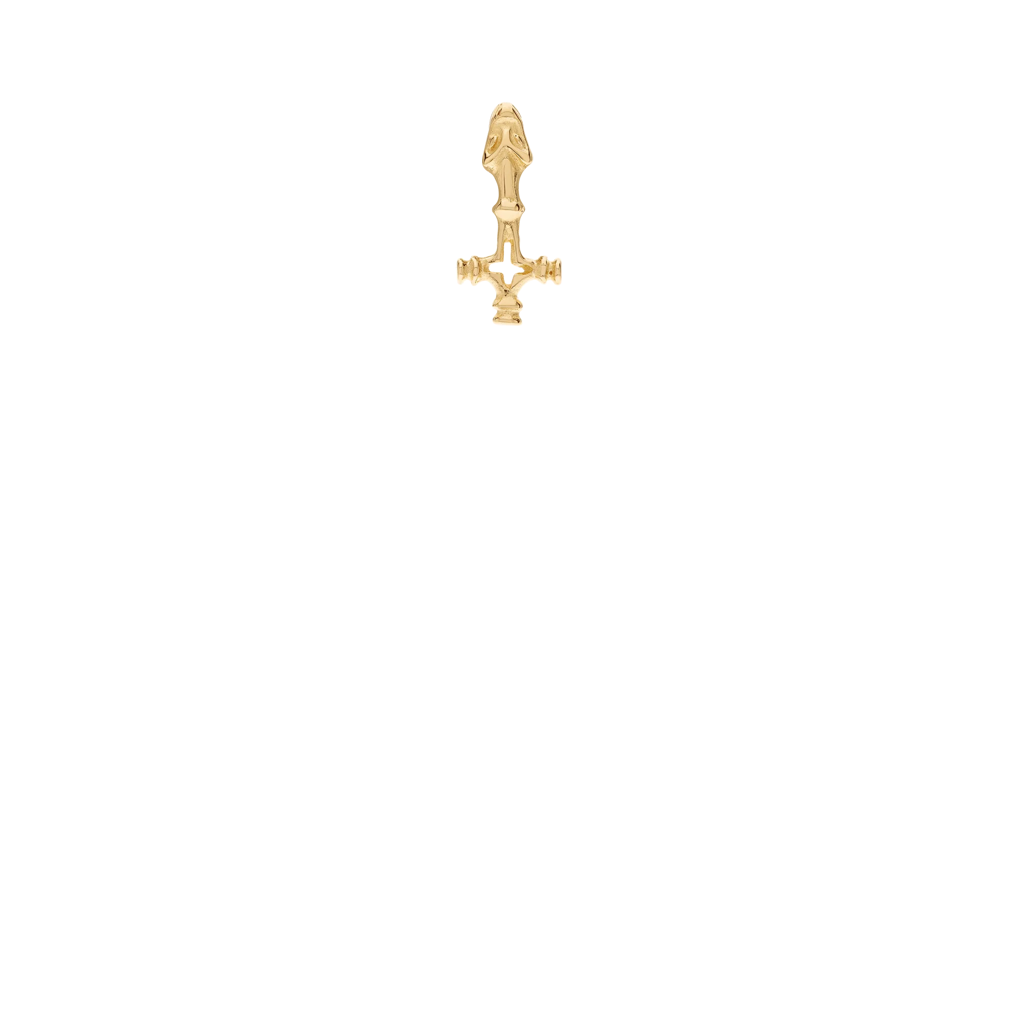 Pendant cross 1.30g 18K gold - Image 2
