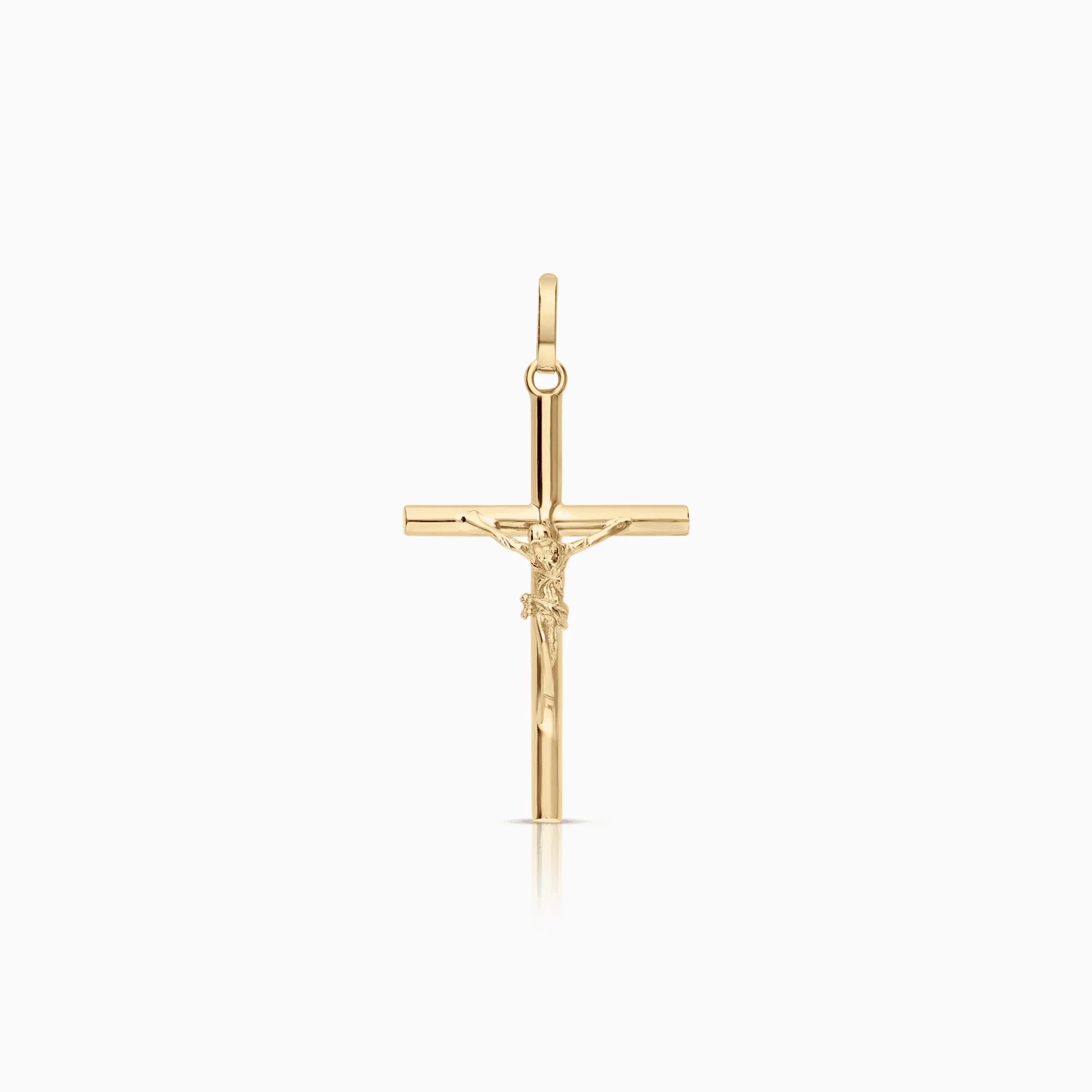 Pendant cross with Jesus 0.64g 18K gold