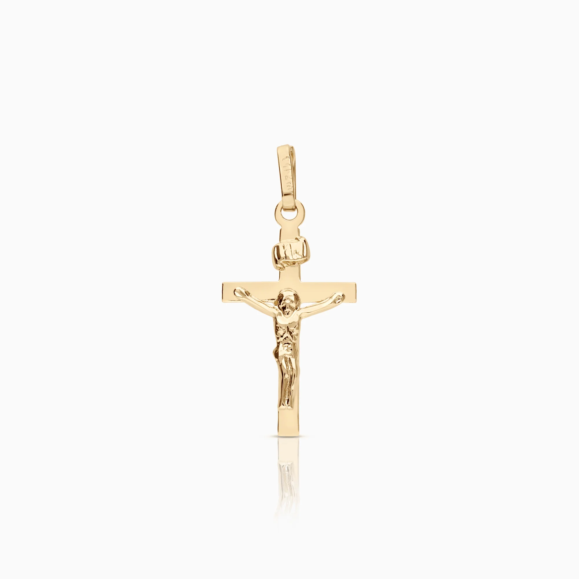 Pendant cross with Jesus 1.45g 18K gold