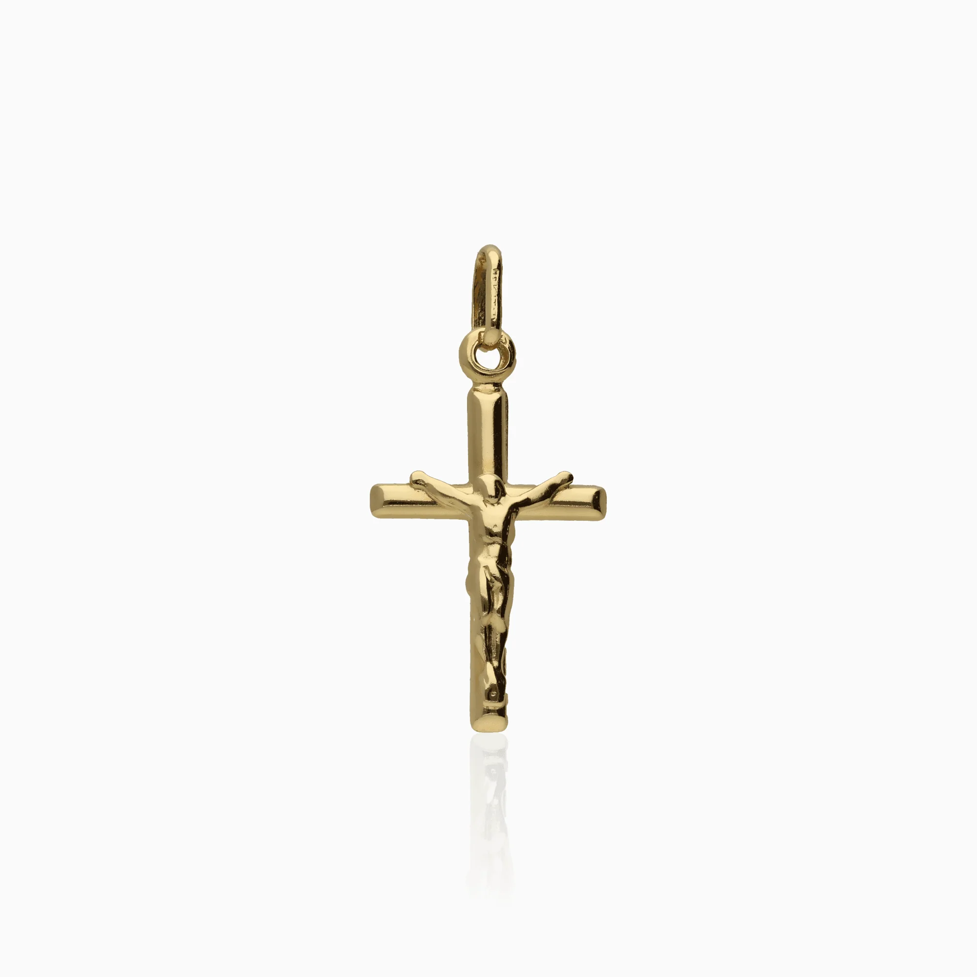 Cross pendant with Jesus 1.53g 18K gold