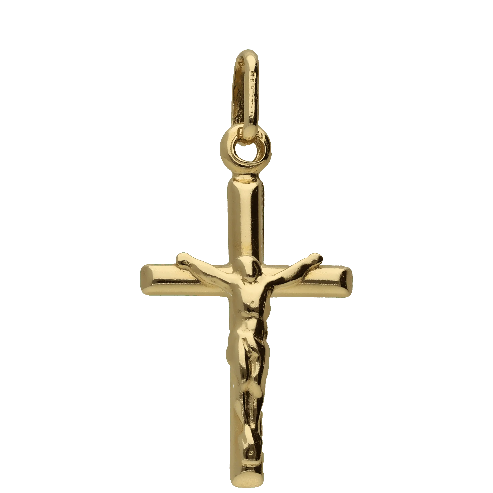 Cross pendant with Jesus 1.53g 18K gold - Image 2