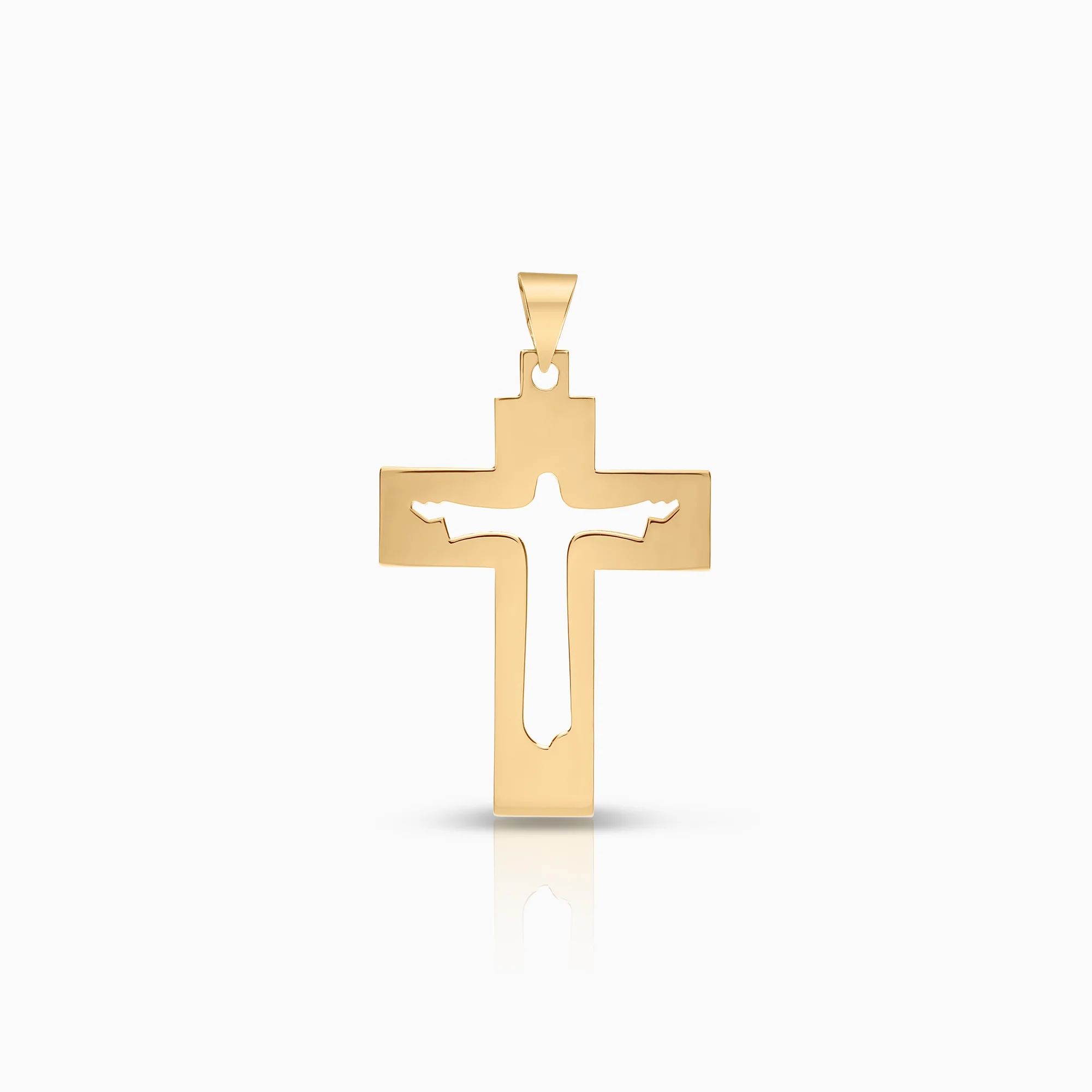 Cross pendant with Jesus 2.25g 18K gold
