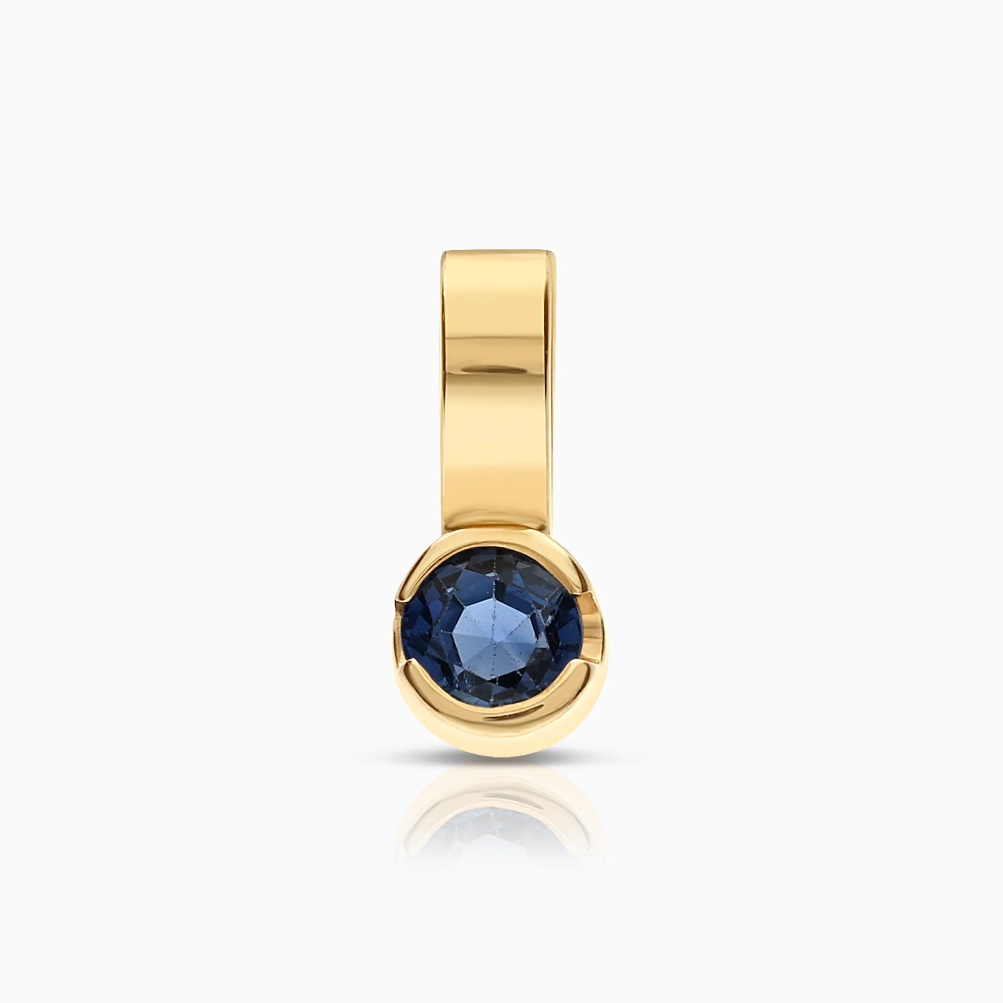 Pendant with Blue Sapphire 0.71g 18K Gold