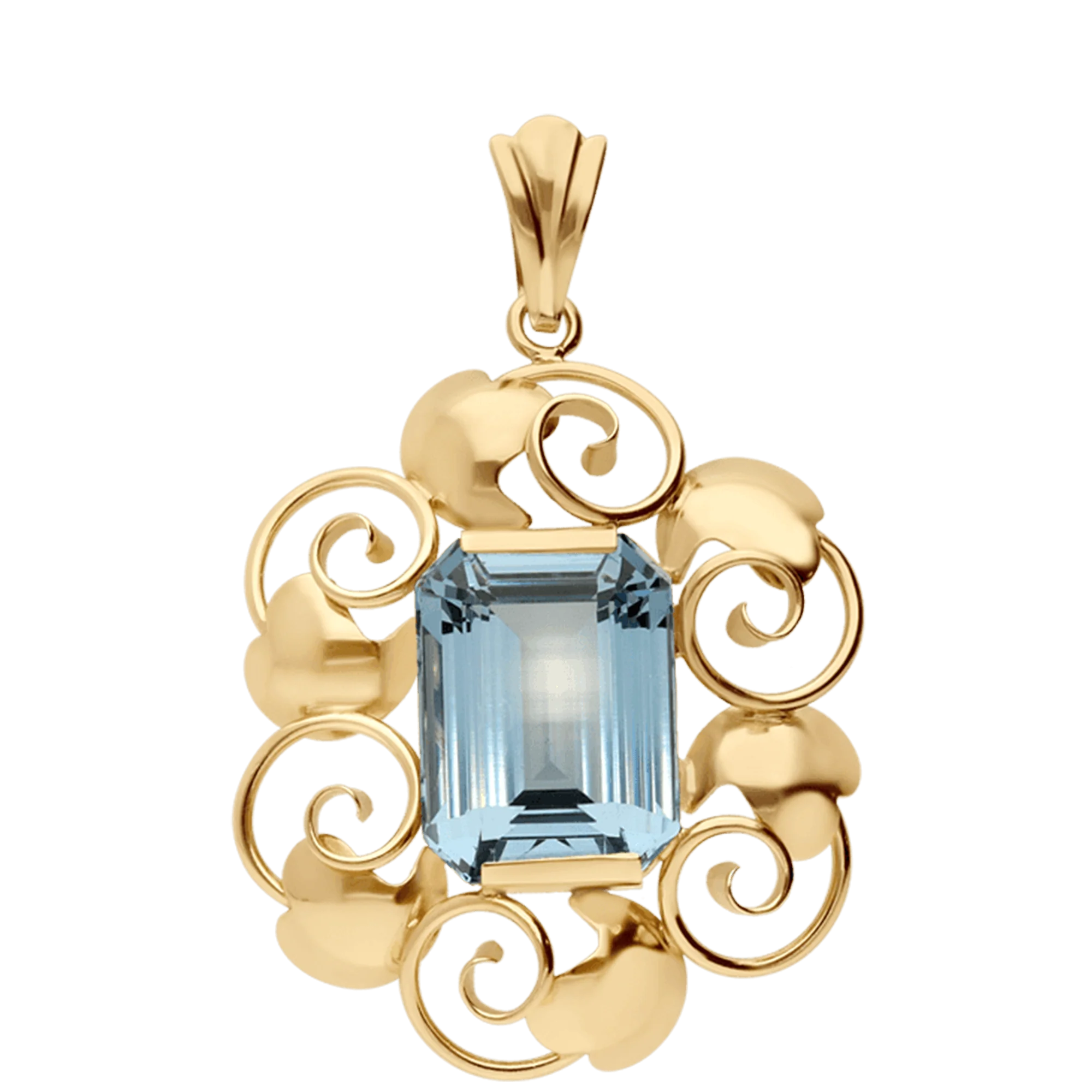 Pendant with blue stone 6.58g 18K gold - Image 2