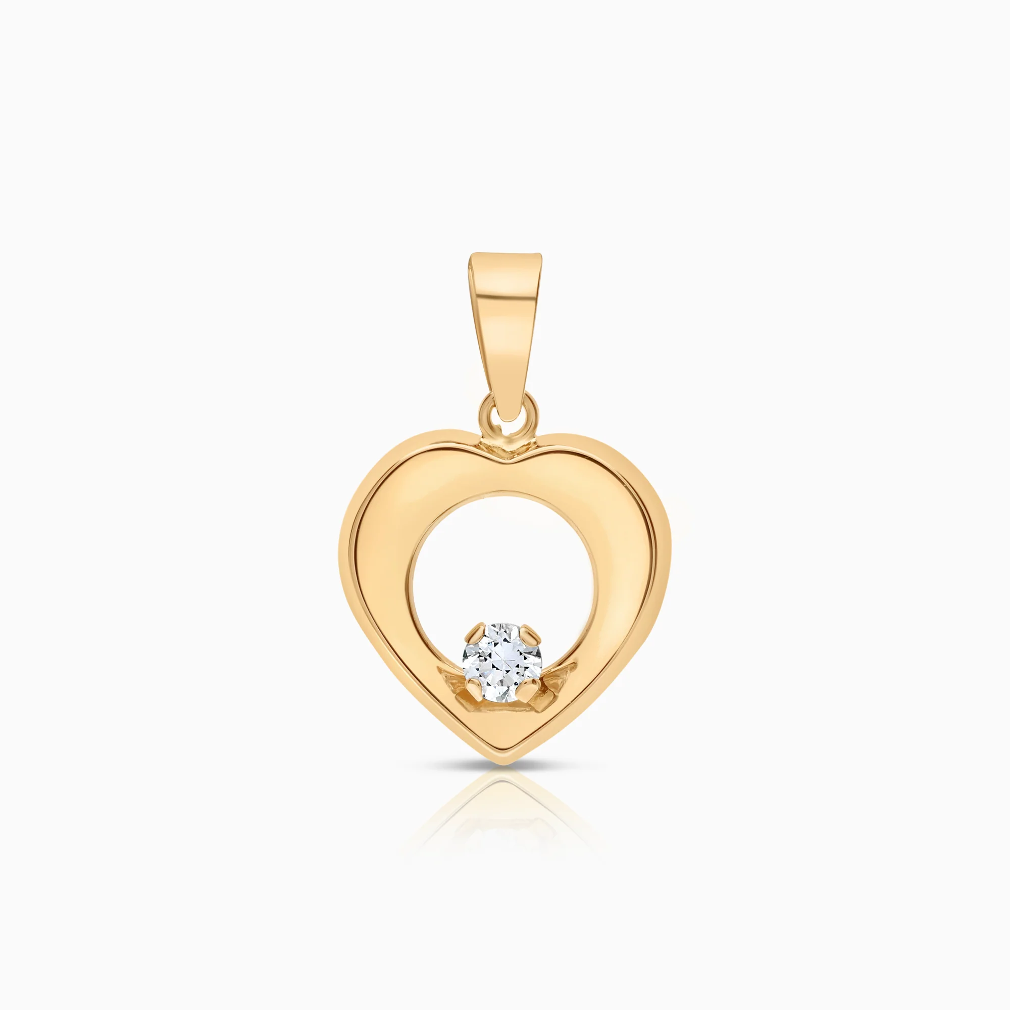 Pendant with cubic 0.91g 18K gold