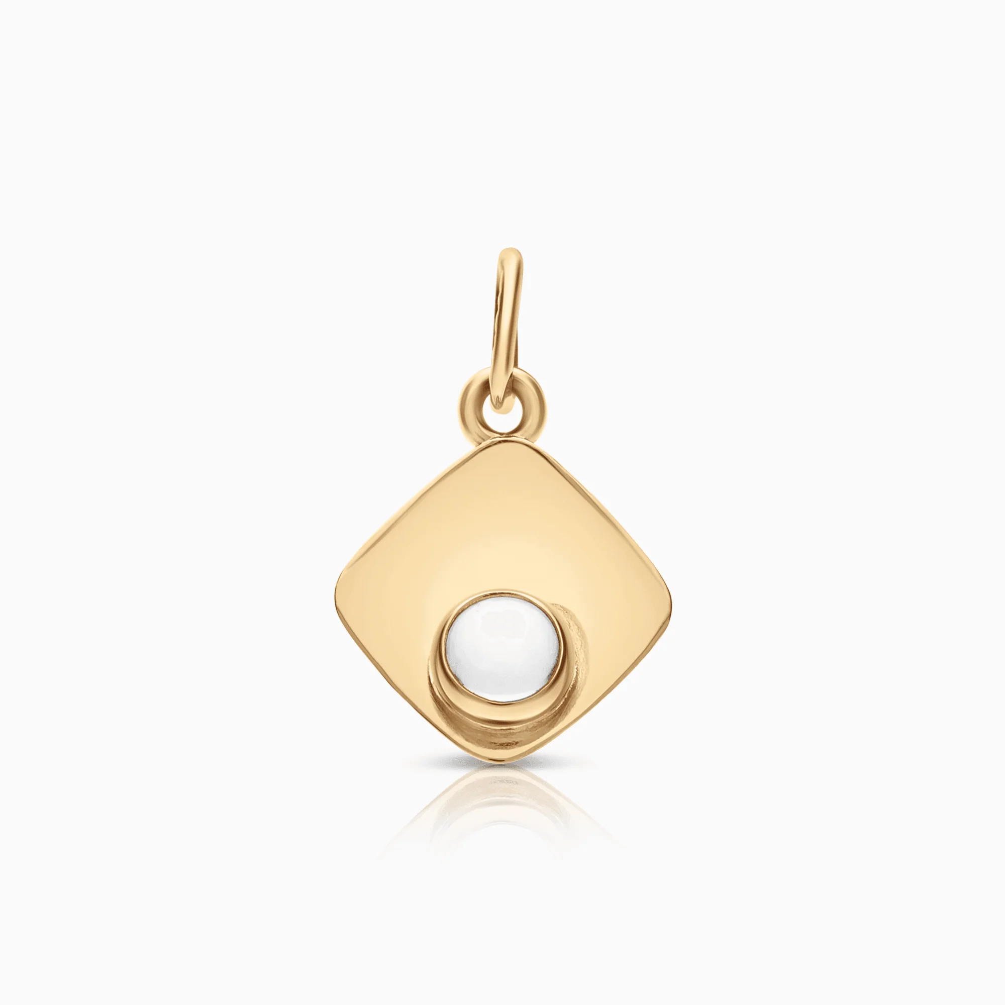 Pendant with a white stone 0.54g 18K gold