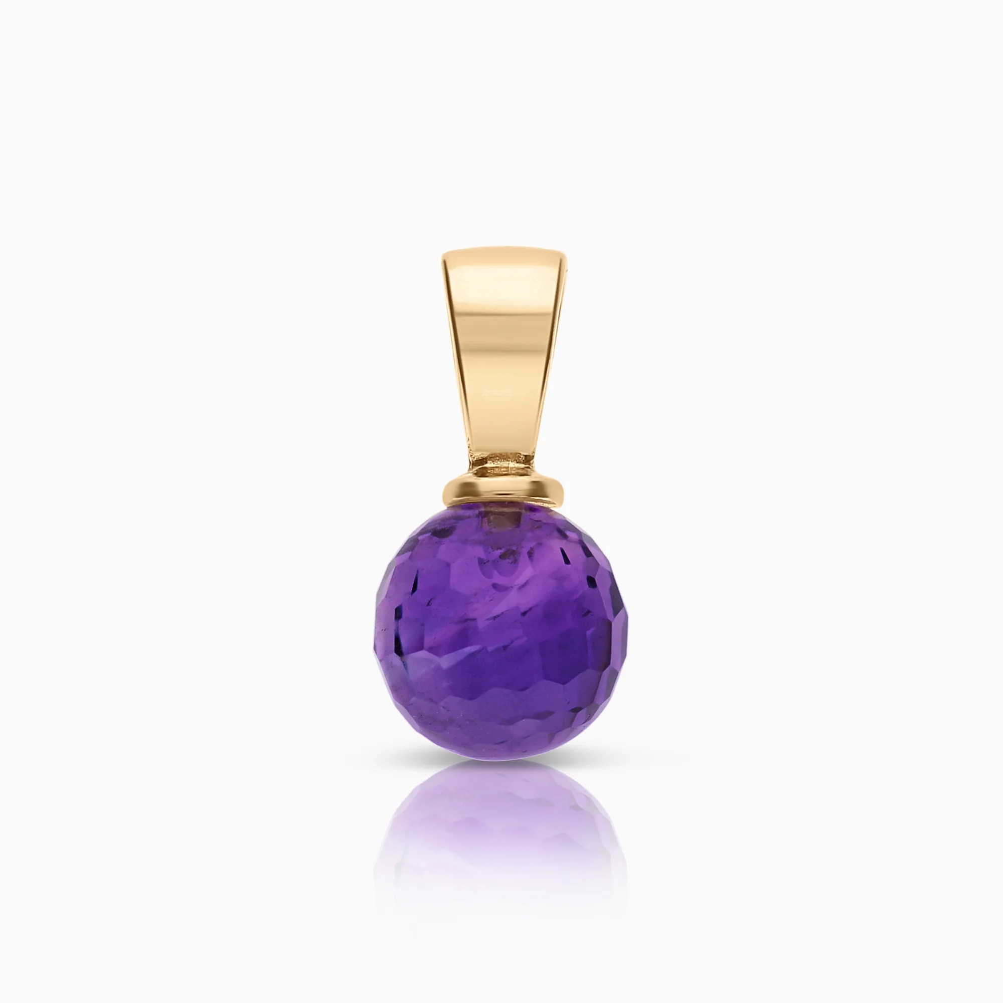 Pendant with purple amethyst 1.38g 18K gold