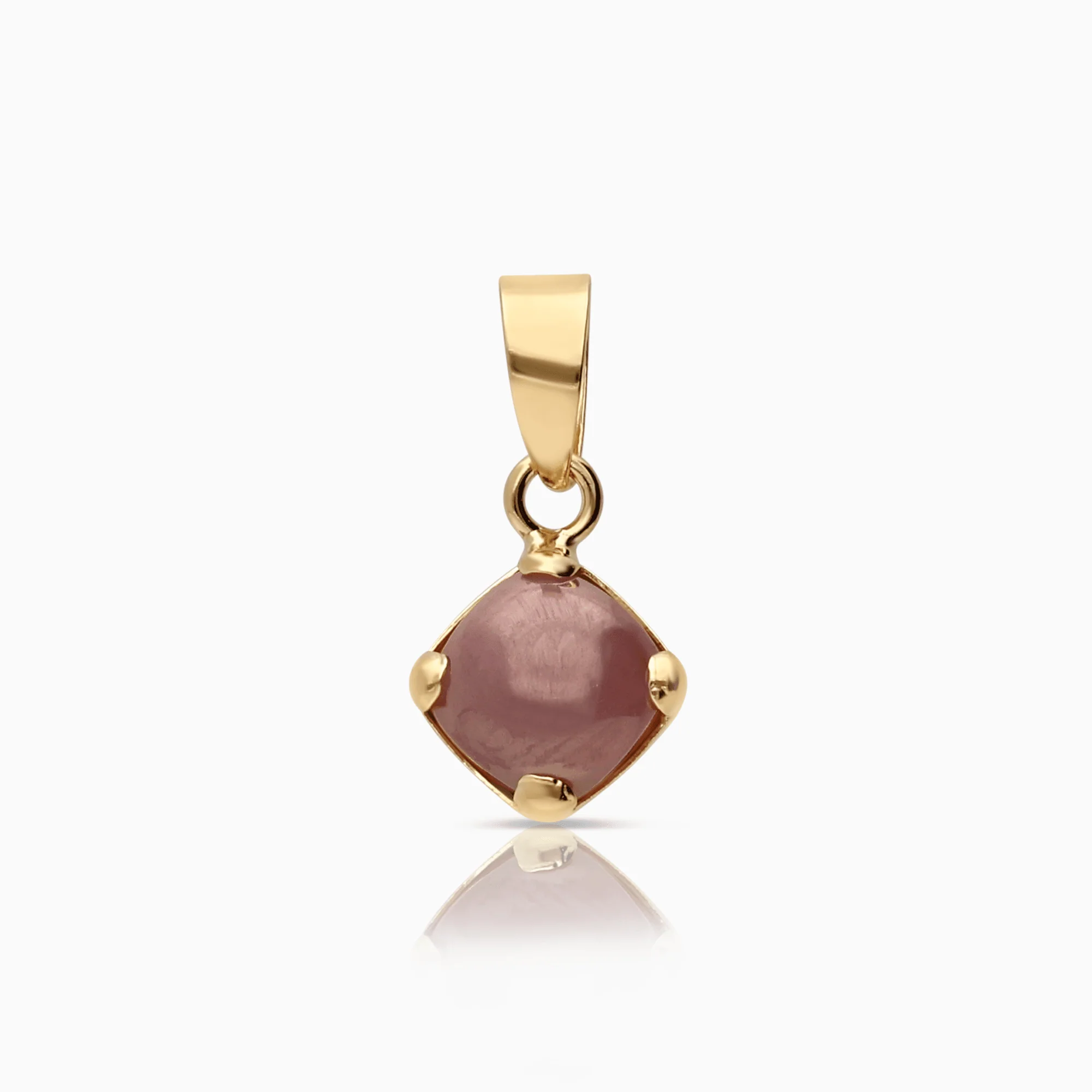 Pendant with purple stone 0.75g 18K gold