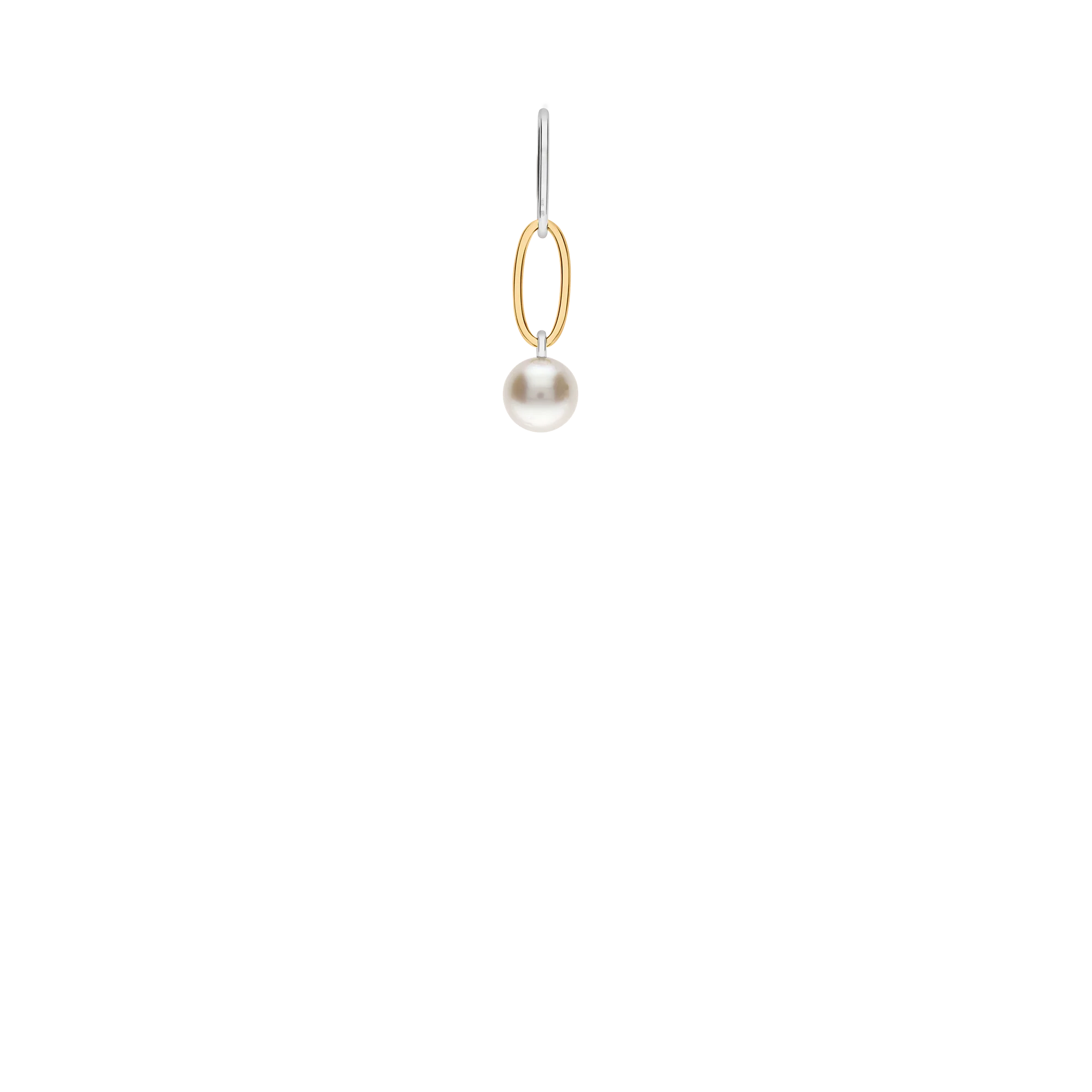 Pendant with pearl 5.34g 18K white/yellow gold - Image 2