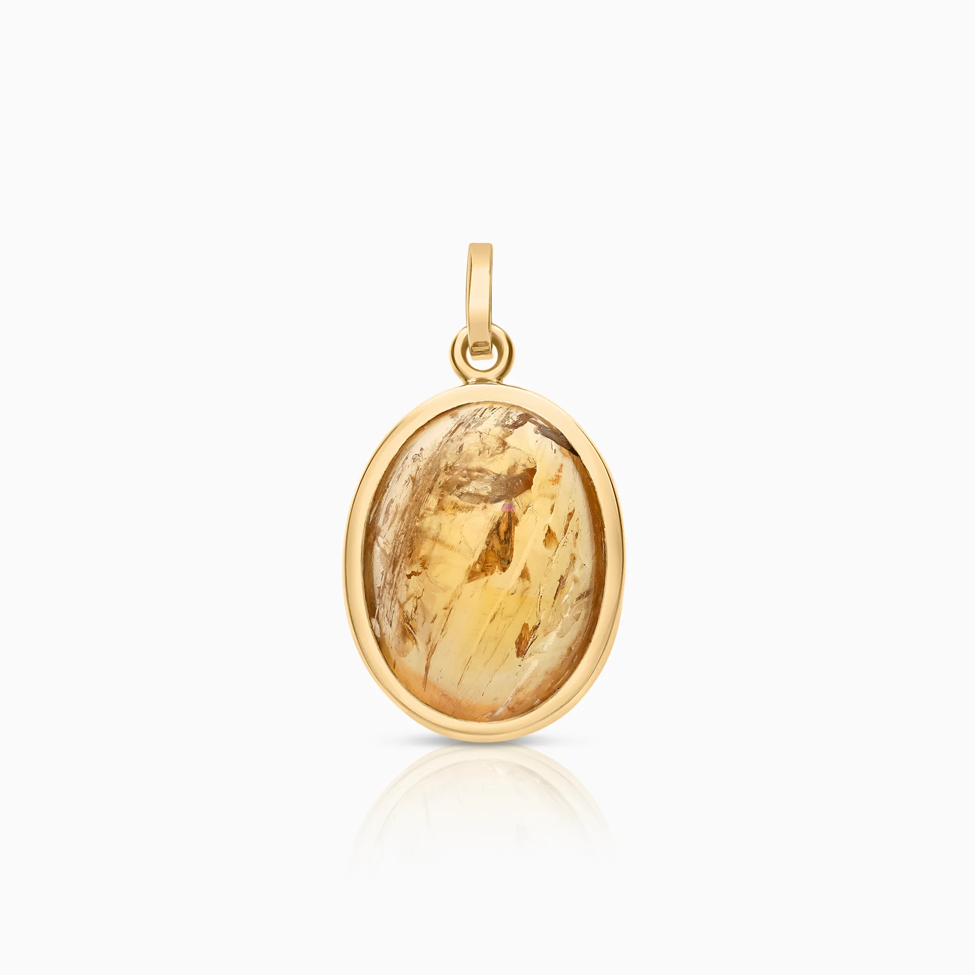 Pendant with topaz 4.34g 18K gold