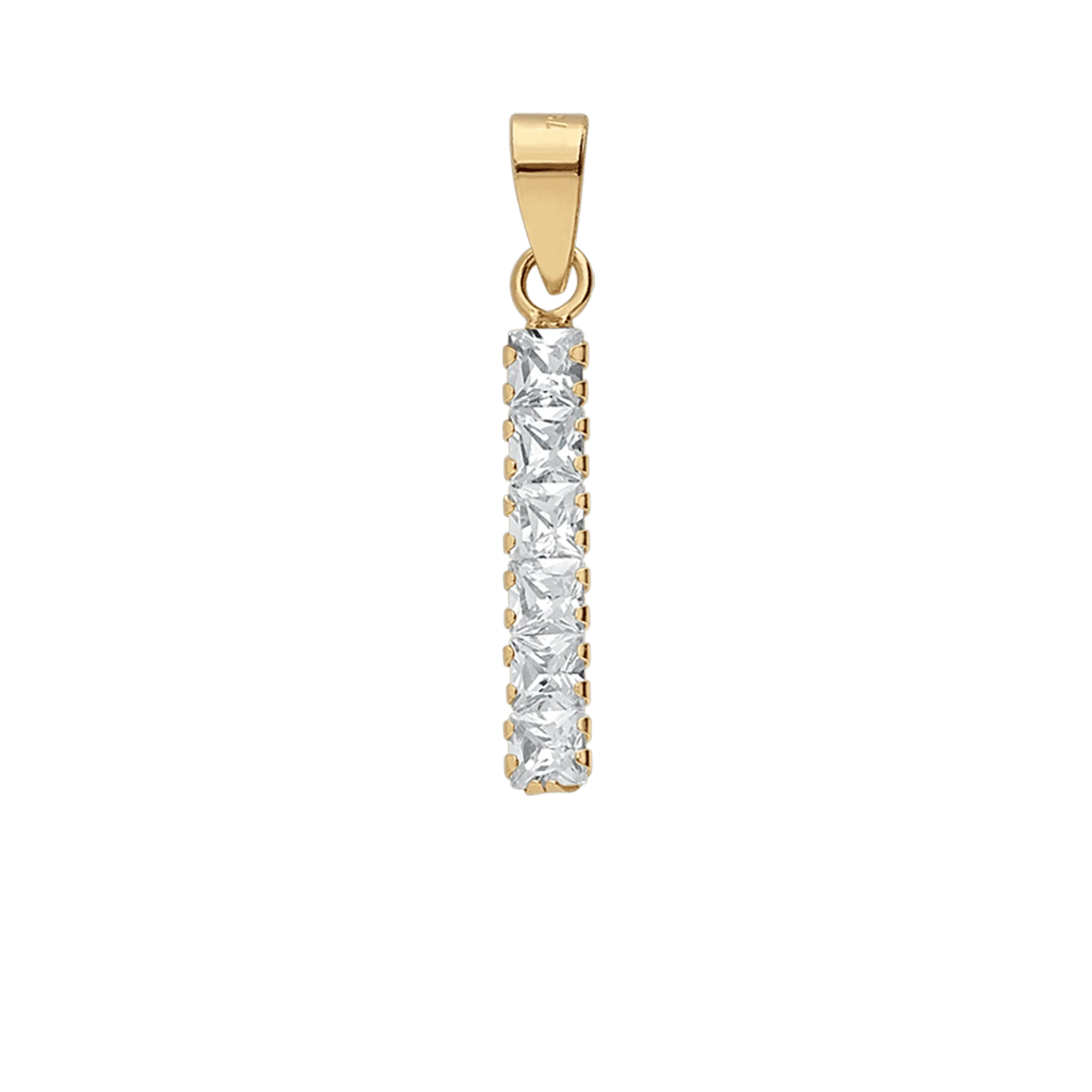 Pendant with white stones 0.54g 18K gold - Image 2