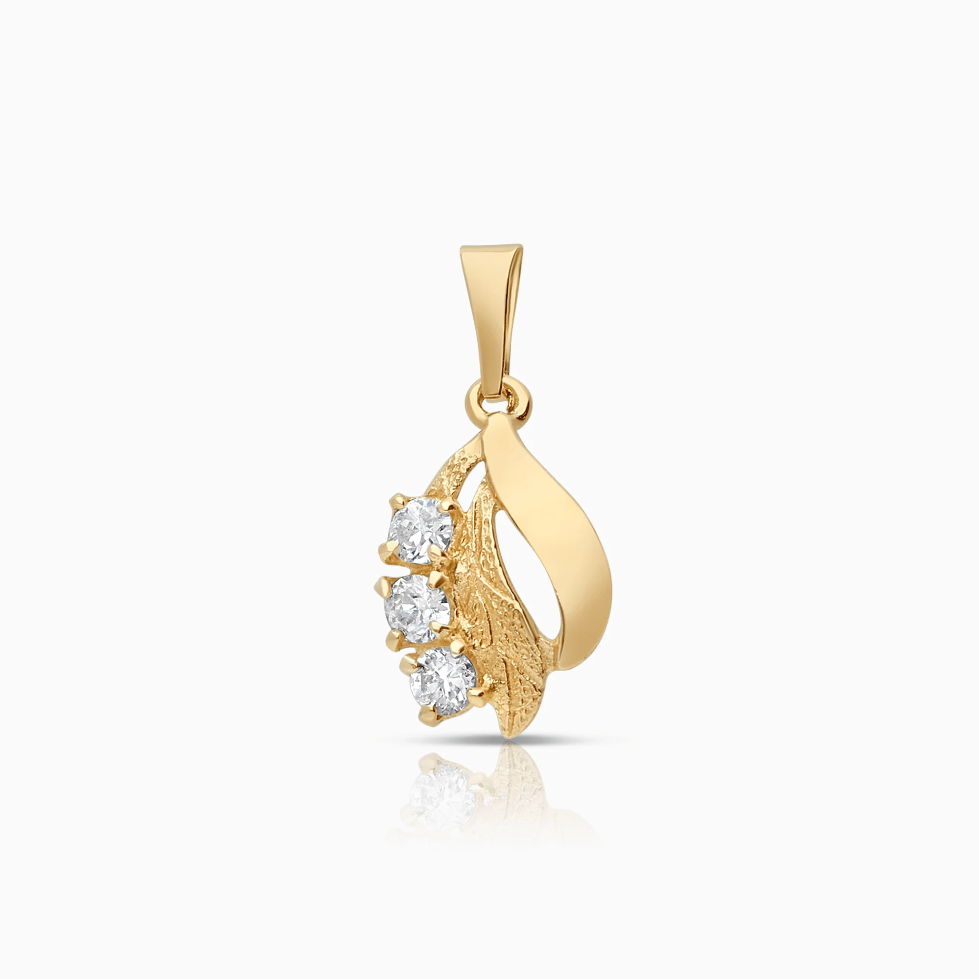 Pendant with white stones 0.80g 18K gold