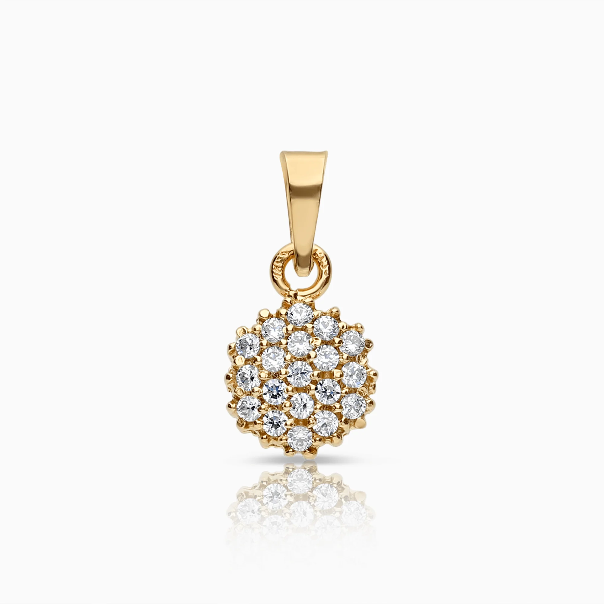 Pendant with white stones 1.4g 18K gold