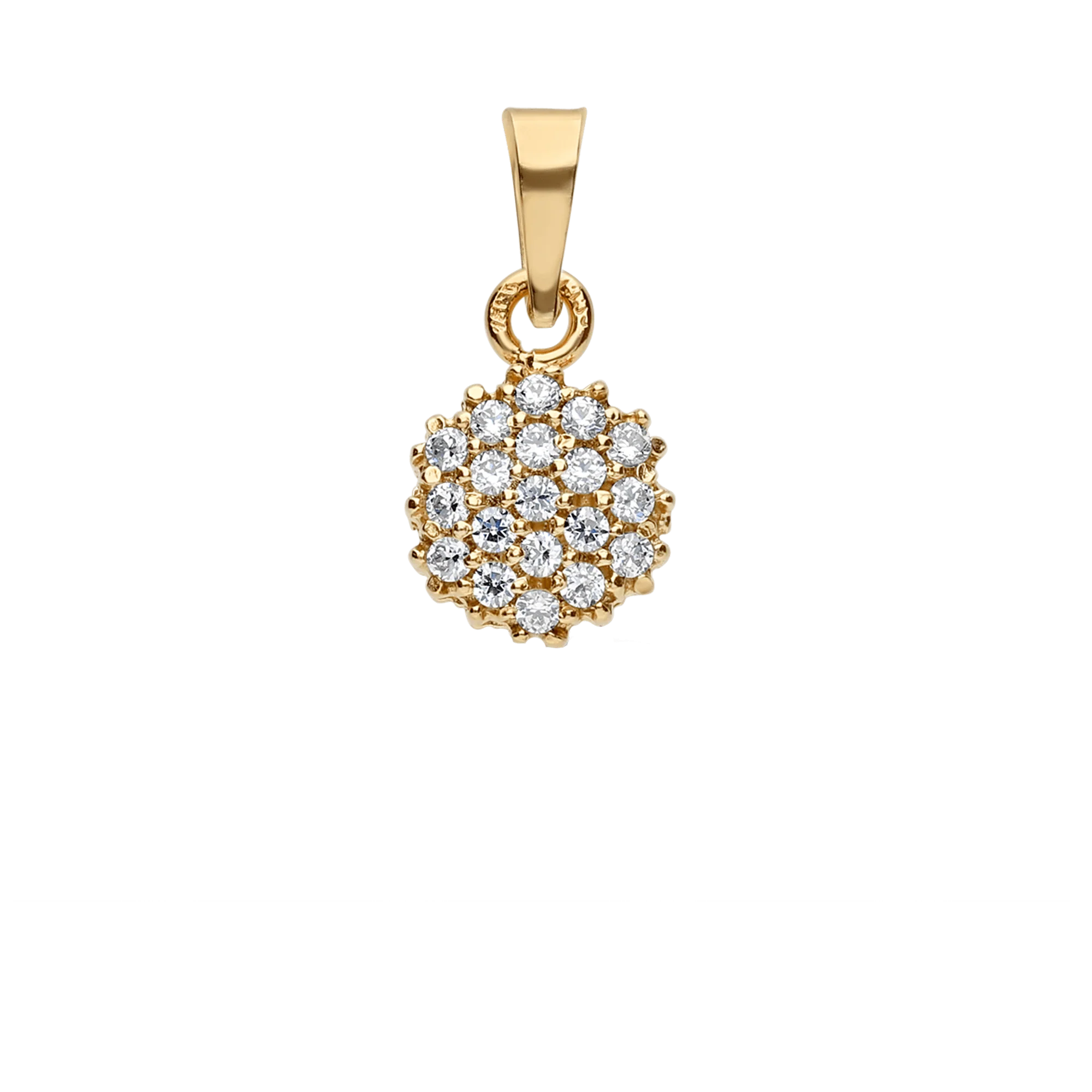 Pendant with white stones 1.4g 18K gold - Image 2