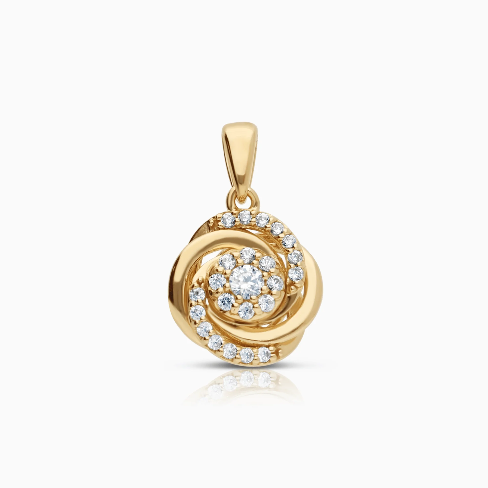 Pendant with white stones 2.15g 18K gold