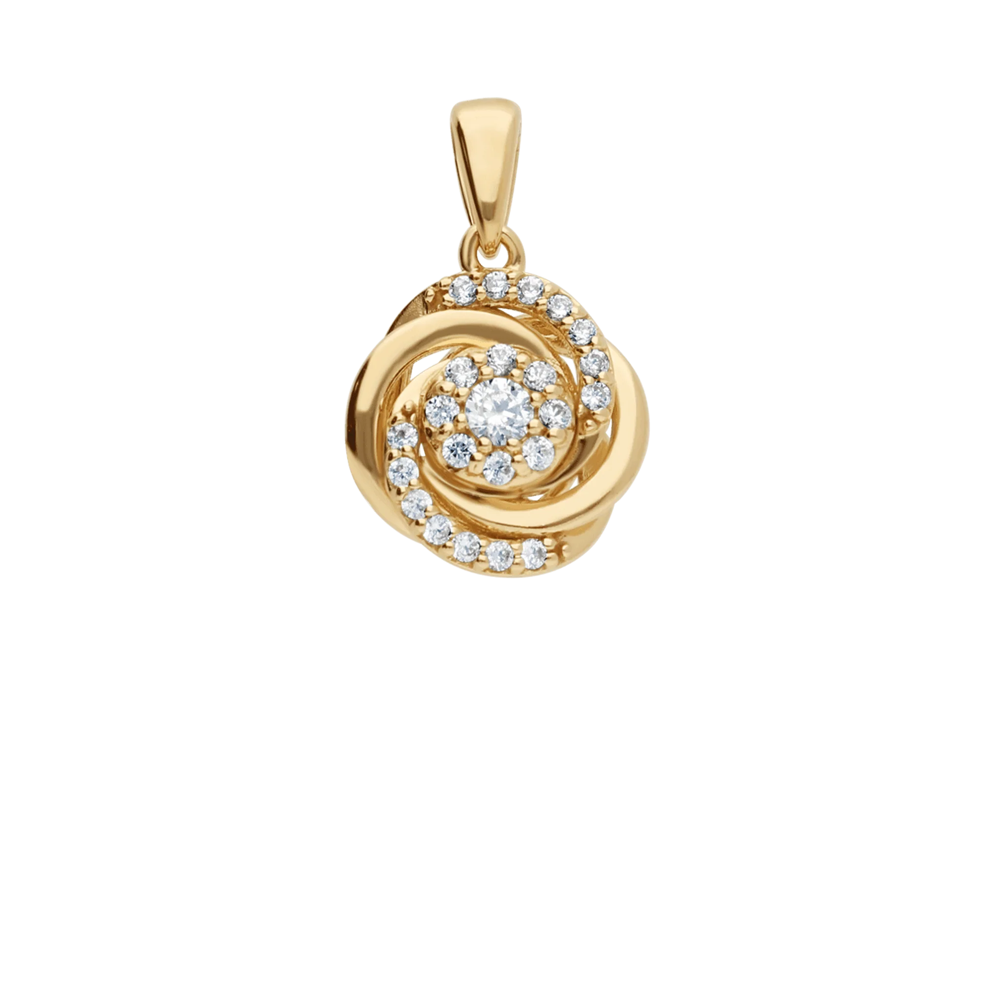Pendant with white stones 2.15g 18K gold - Image 2