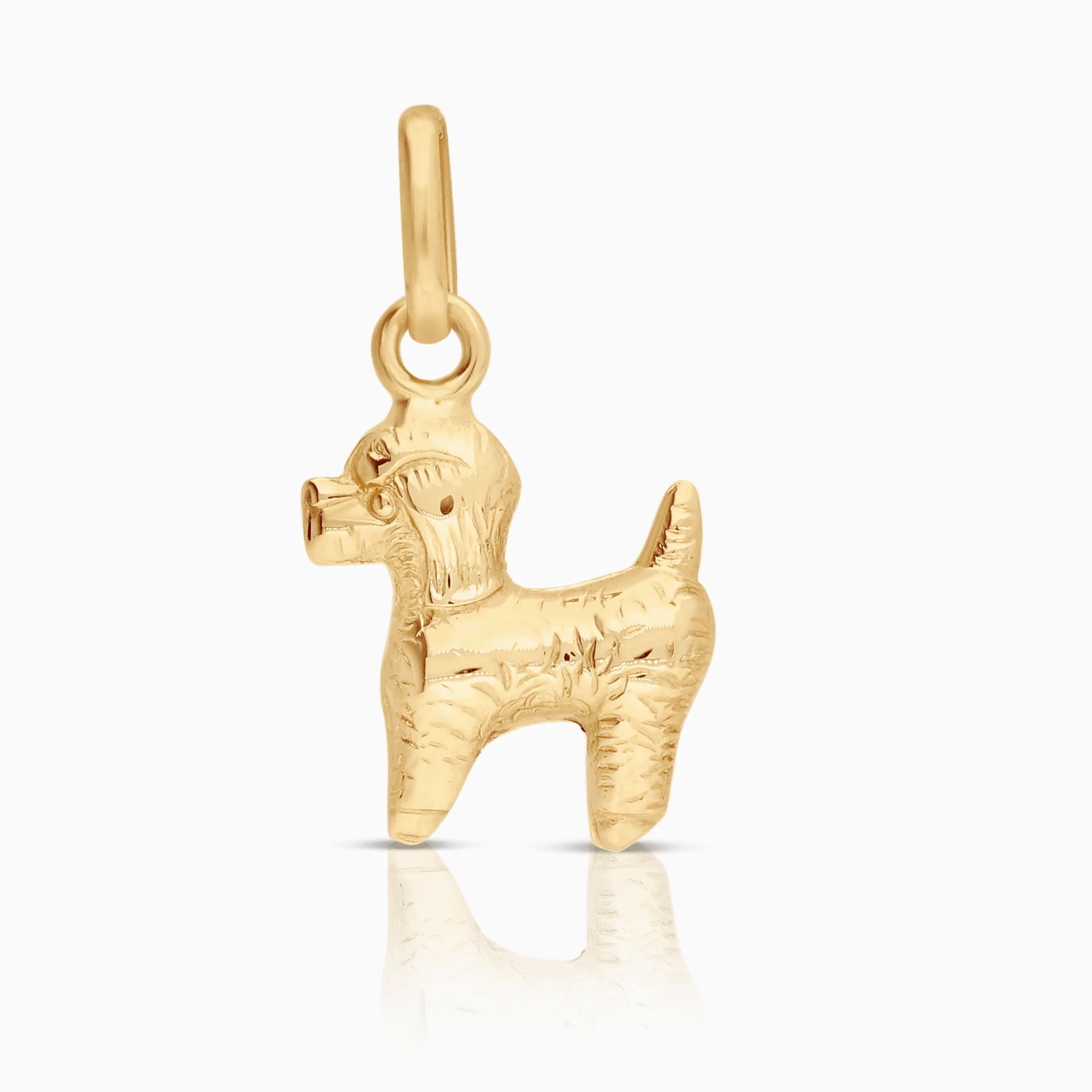 Pendant poodle 1.10g 18K gold